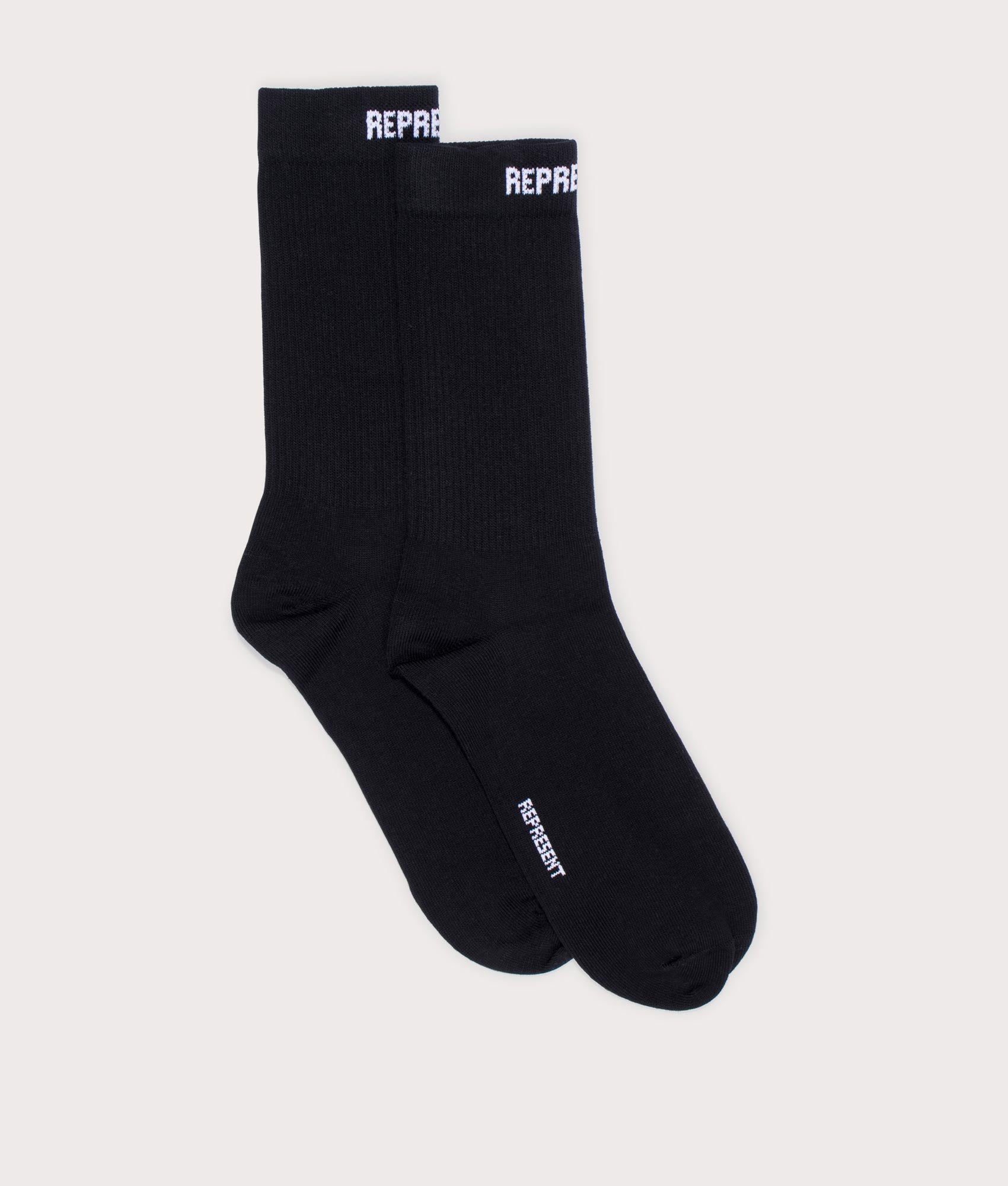 Represent Mens Core Sock - Colour: 399 Black/Optic White - Size: One Size