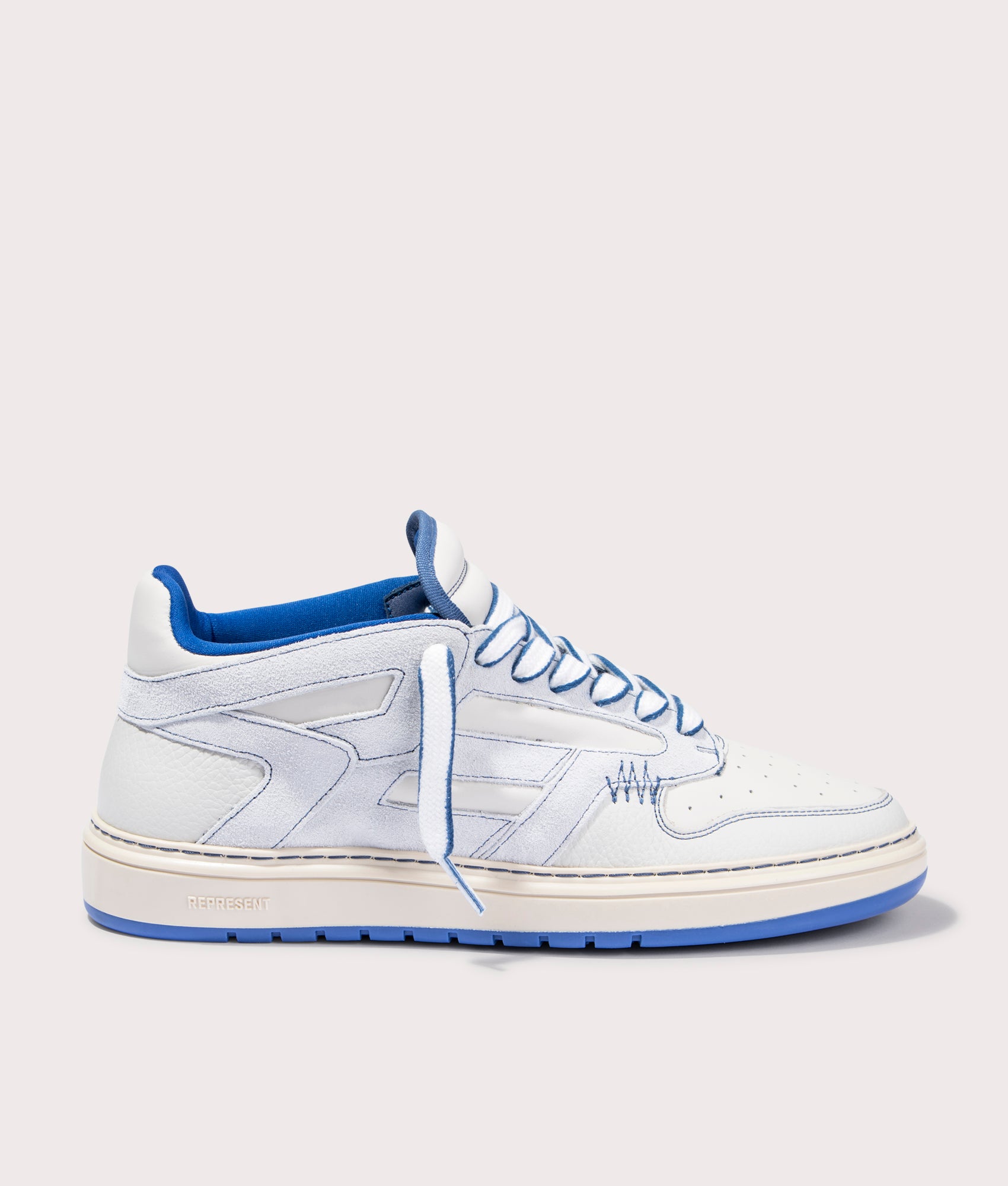 Represent Mens Reptor Sneakers - Colour: 453 Vintage White/Sky Blue - Size: 9