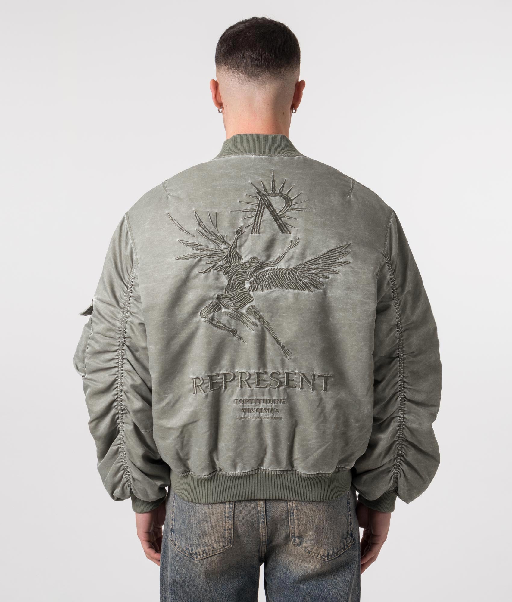 Represent Mens Icarus Flight Bomber Jacket - Colour: 168 Khaki - Size: XL