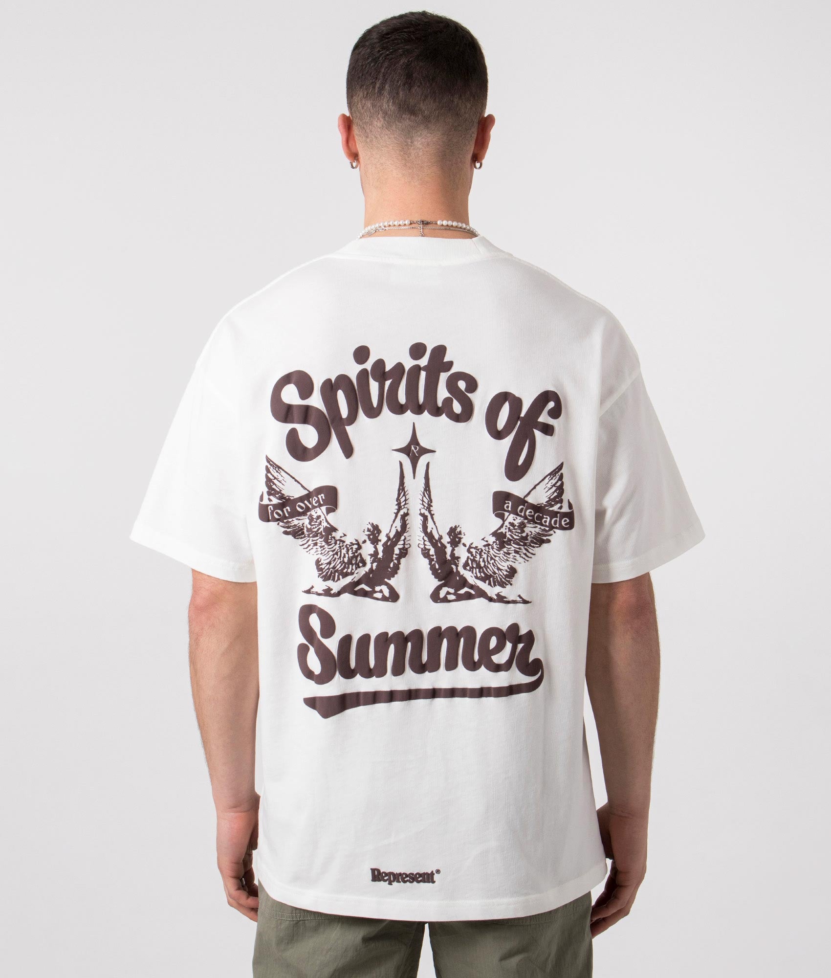 Represent Mens Spirits Of Summer T-Shirt - Colour: 72 Flat White - Size: XL