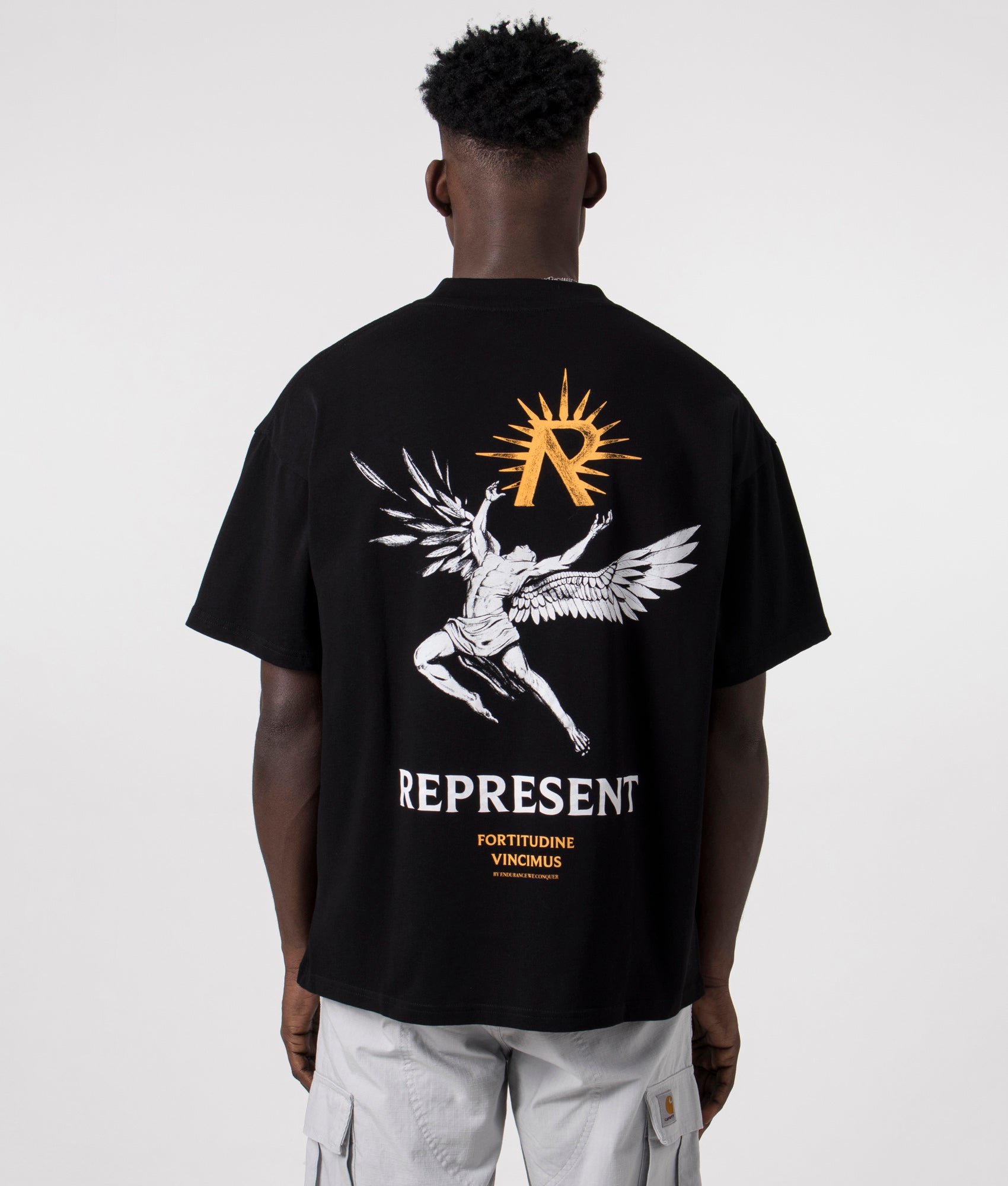 Represent Mens Icarus T-Shirt - Colour: 01 Jet Black - Size: XS