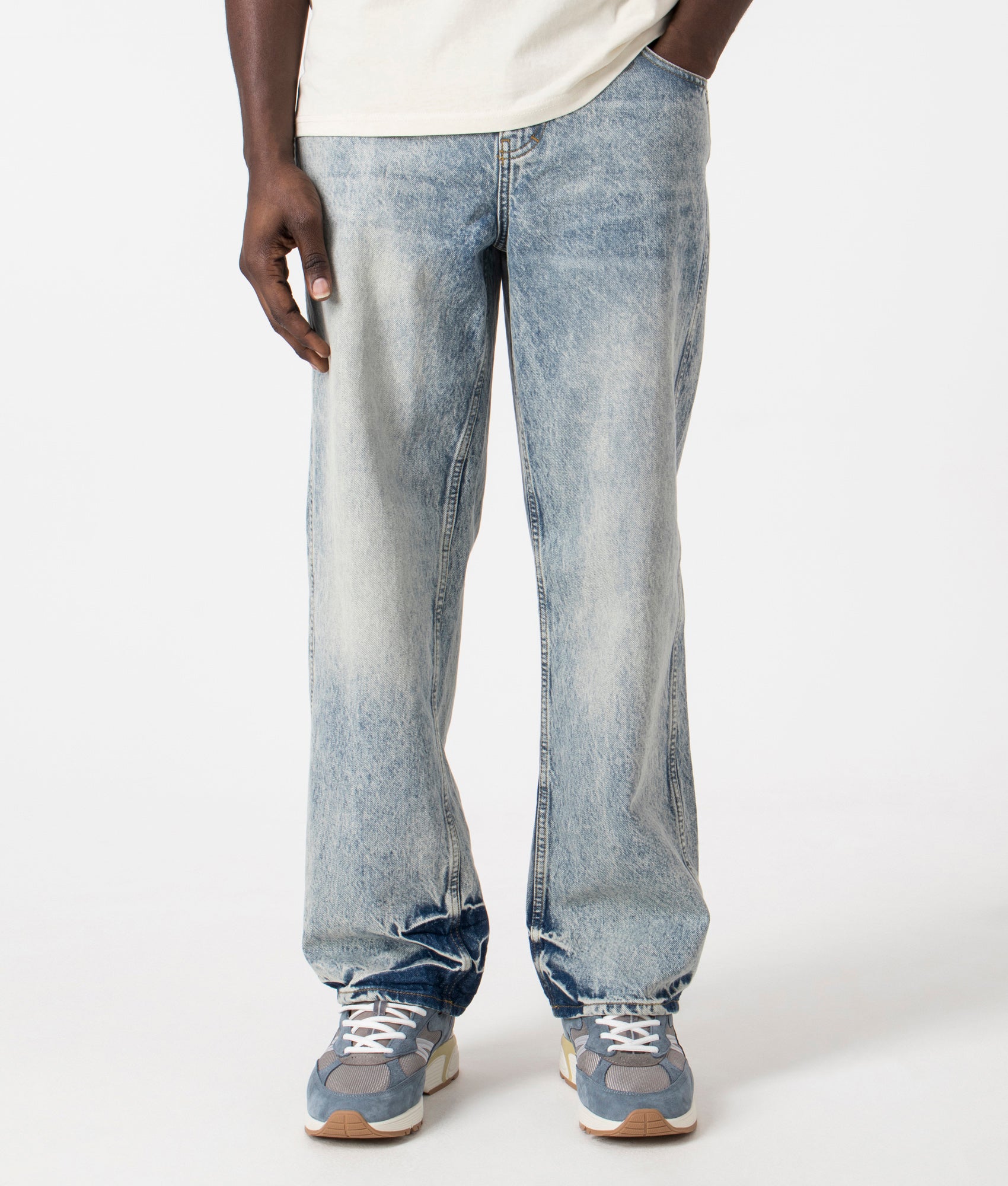 Represent Mens R3 Baggy Denim Jeans - Colour: 60 Blue - Size: 30W