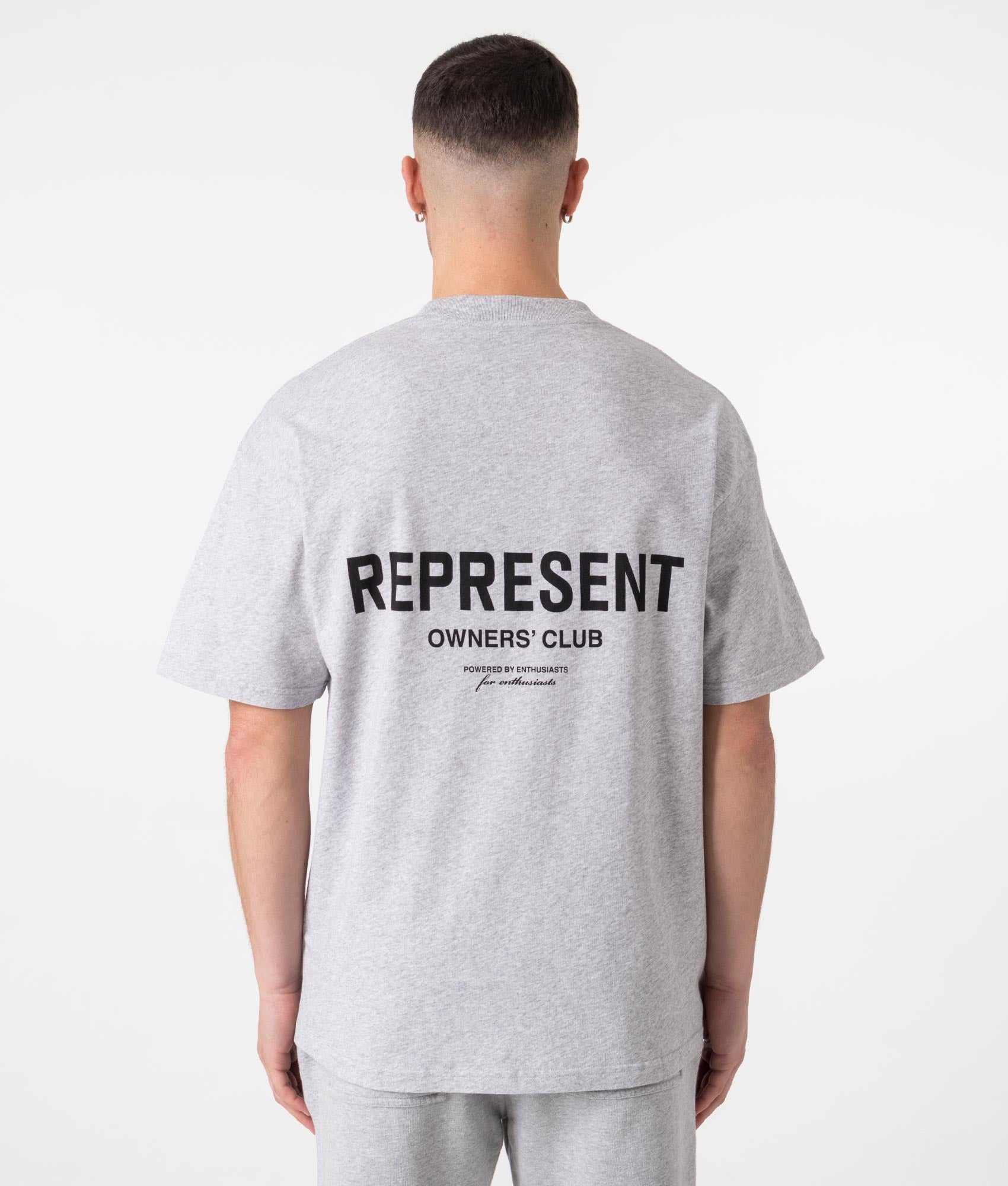 Represent Mens Represent Owners Club T-Shirt - Colour: 302 Ash Grey/Black - Size: XXL