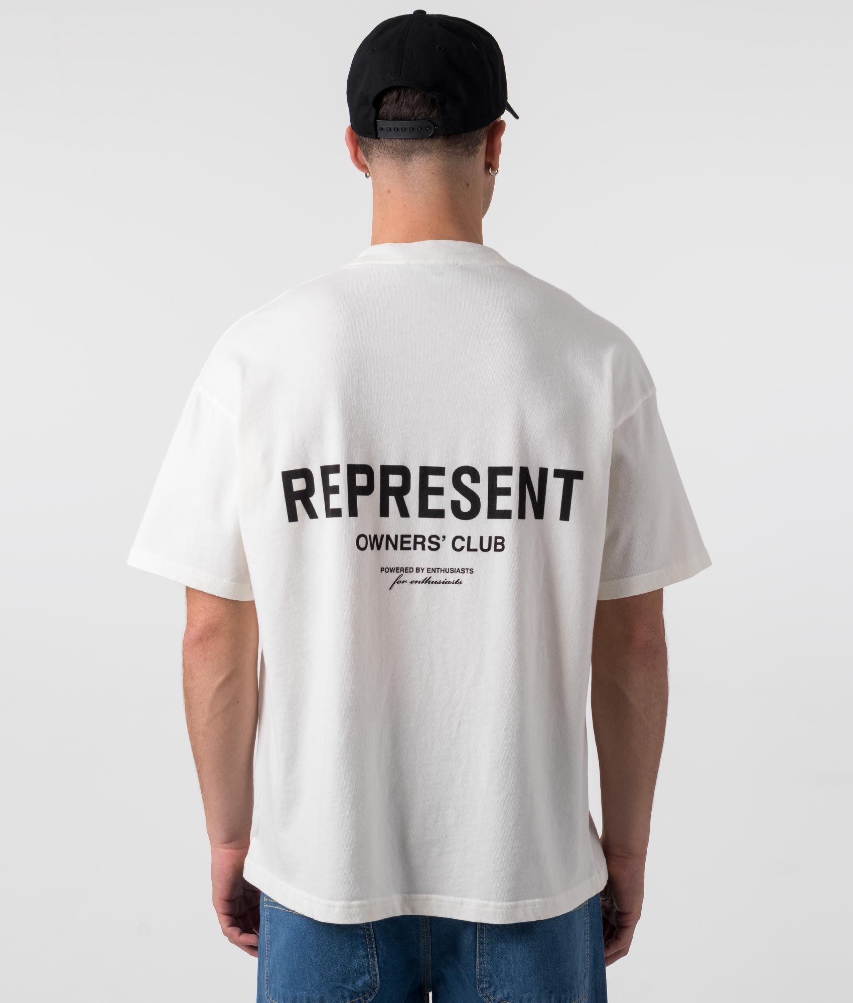 Represent Mens Oversized fit Owners Club T-Shirt - Colour: 72 Flat White - Size: Large