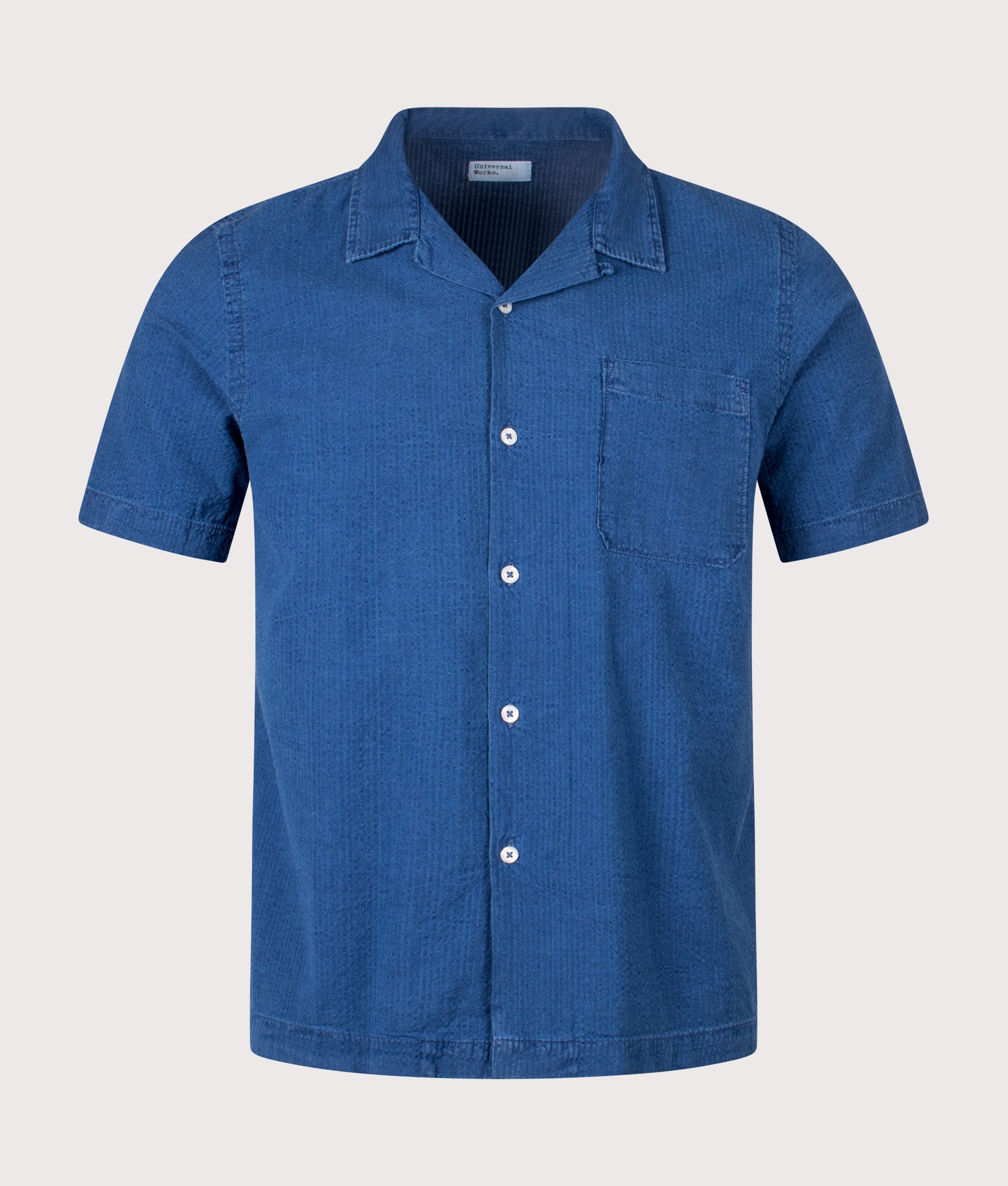 Universal Works Mens Road Shirt - Colour: Washed Indigo - Size: XL