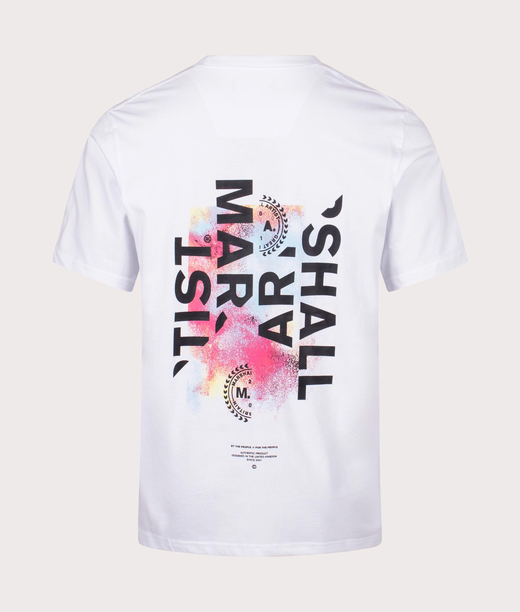Marshall Artist Mens Fragment T-Shirt - Colour: 002 White - Size: Large