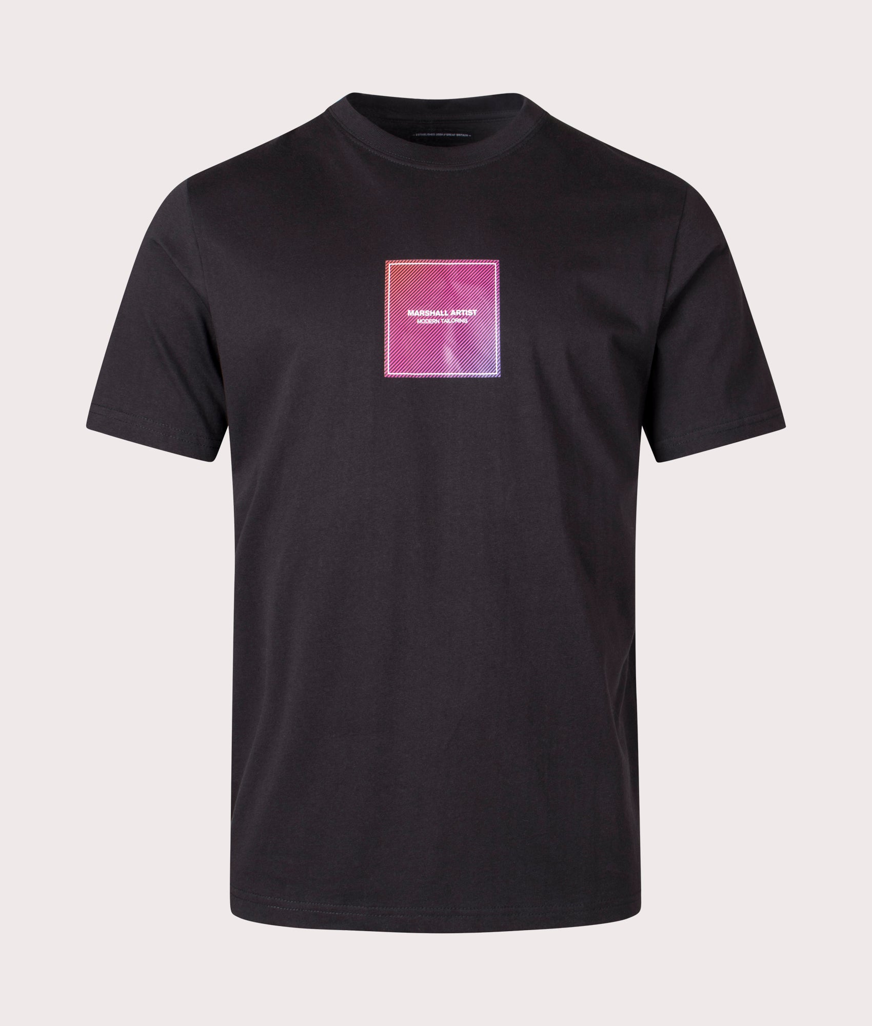 Marshall Artist Mens Linear Box T-Shirt - Colour: 001 Black - Size: Medium