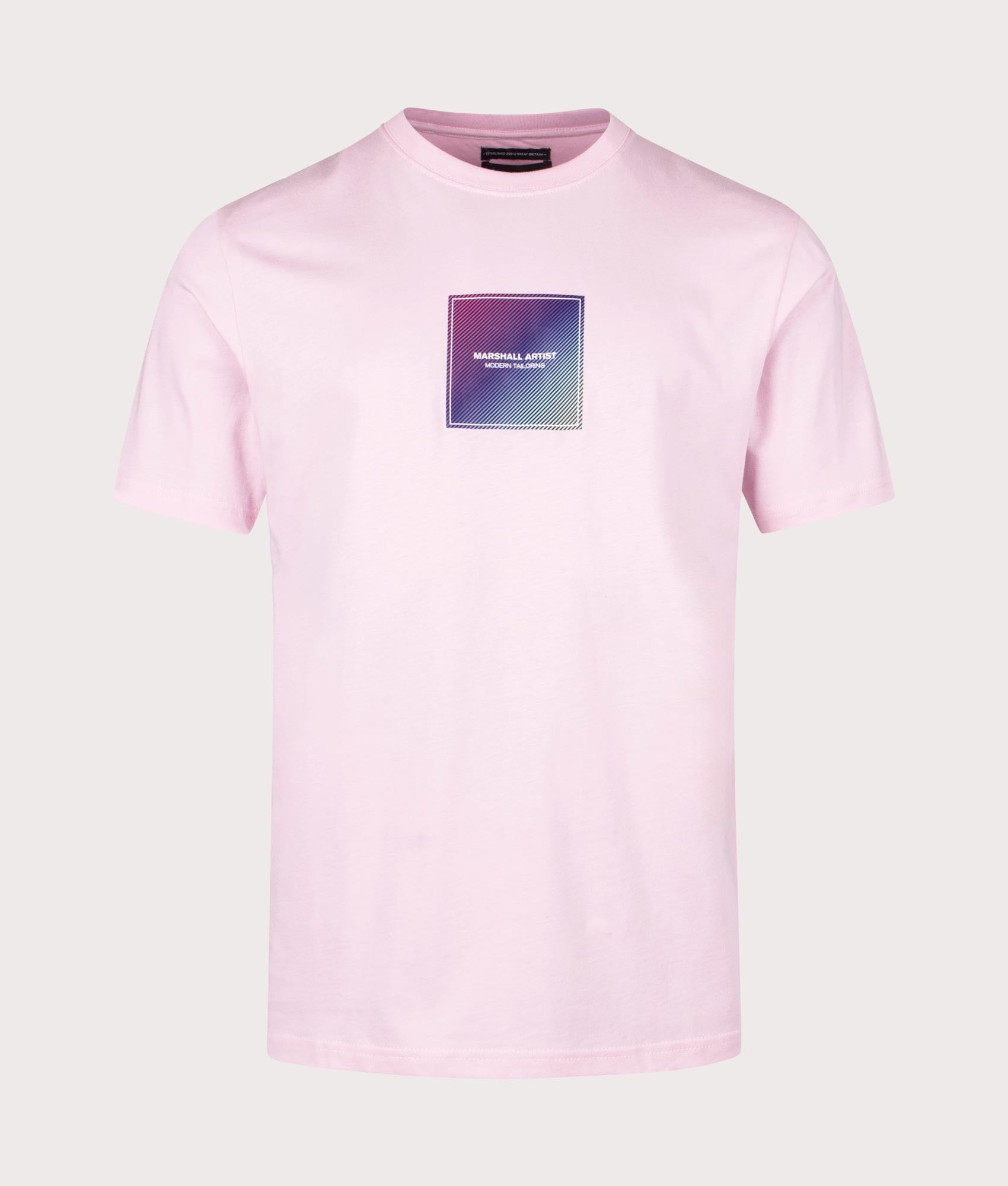 Marshall Artist Mens Linear Box T-Shirt - Colour: 009 Pink - Size: Medium