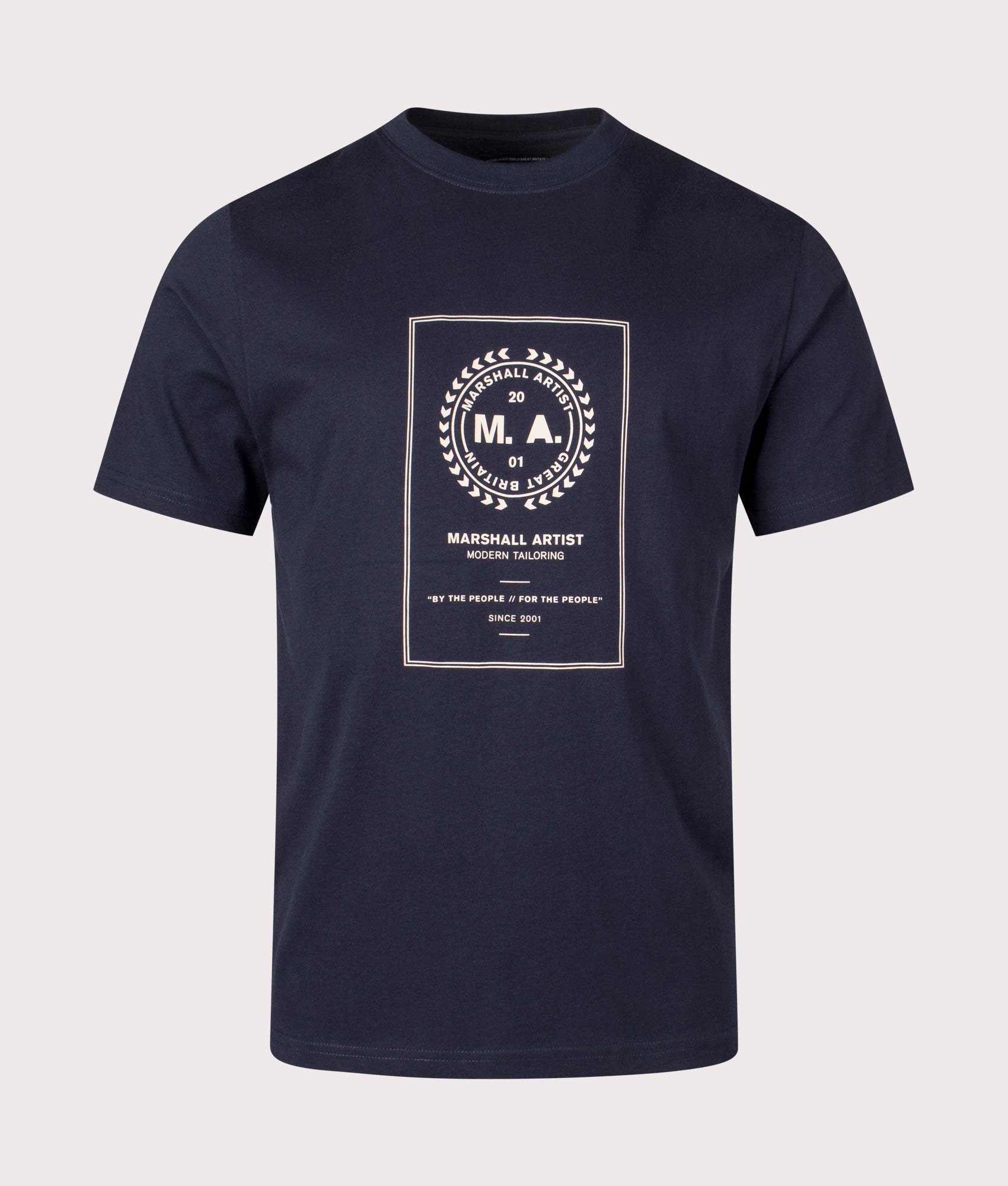 Marshall Artist Mens Cartellino T-Shirt - Colour: 003 Navy - Size: Small