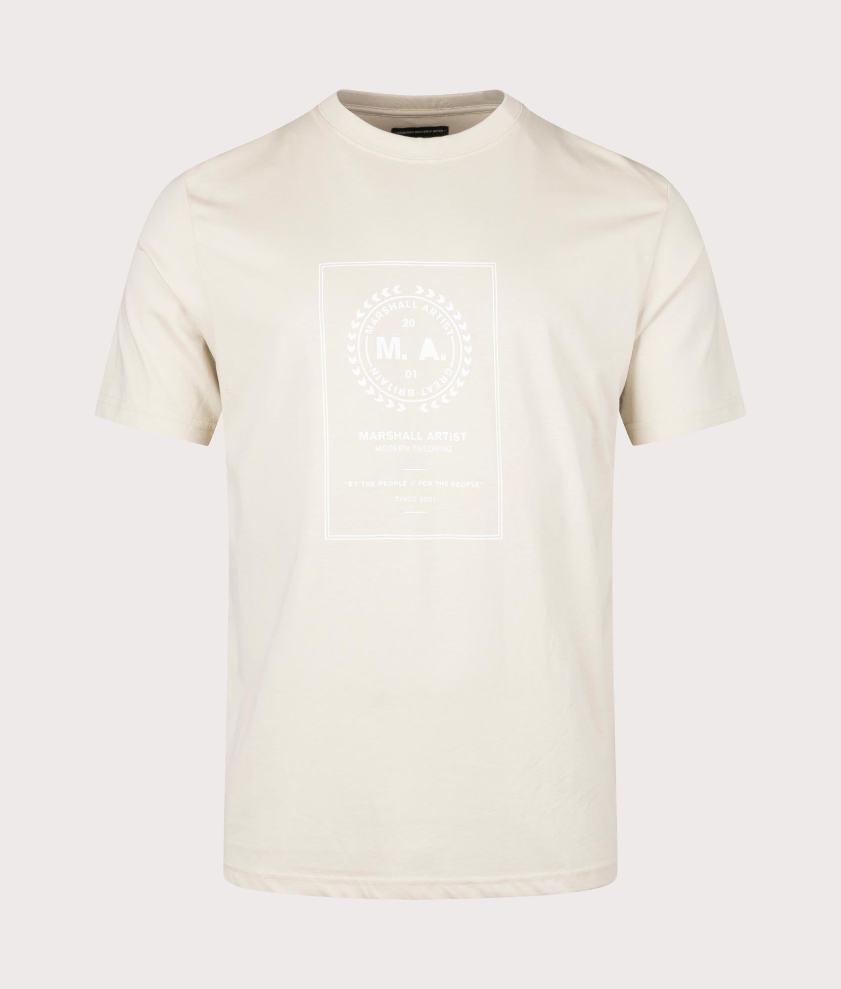 Marshall Artist Mens Cartellino T-Shirt - Colour: 010 Sandstone - Size: Large