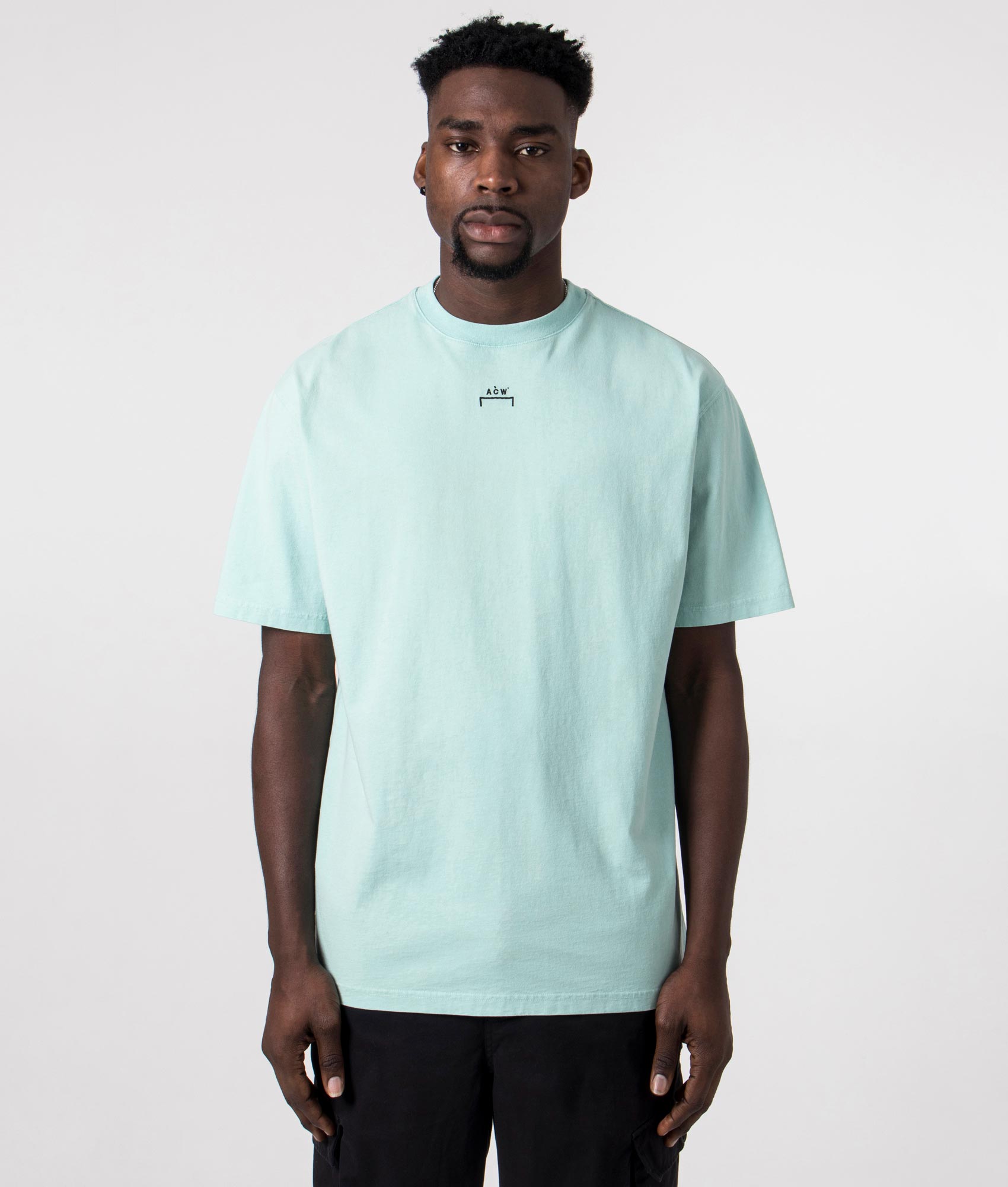 A-COLD-WALL* Mens Relaxed Fit Essential T-Shirt - Colour: Faded Turquoise - Size: XL