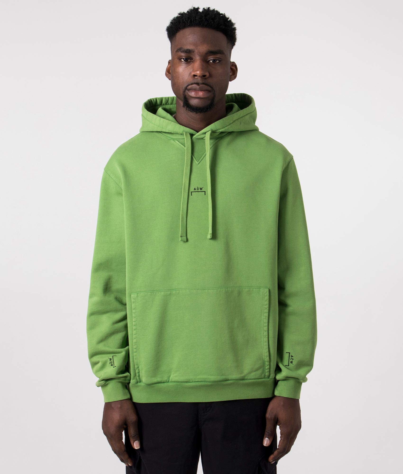 A-COLD-WALL* Mens Relaxed Fit Essential Hoodie - Colour: Volt Green - Size: Medium