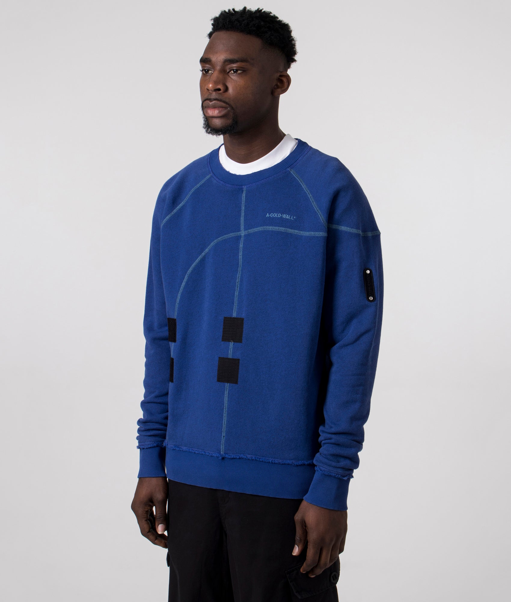 A-COLD-WALL* Mens Relaxed Fit Intersect Sweatshirt - Colour: Volt Blue - Size: Large
