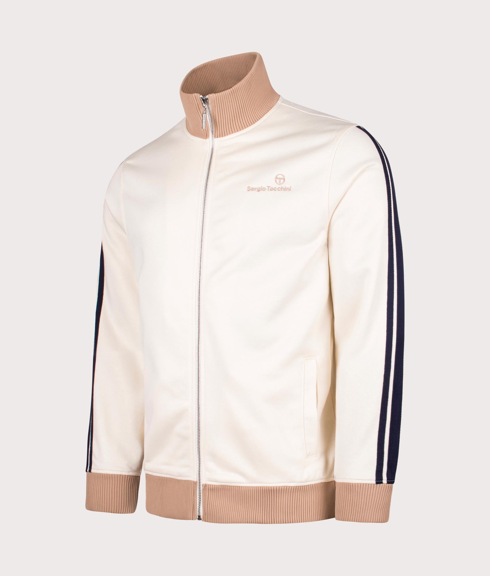 Sergio Tacchini Mens Adriano Track Top - Colour: 198 Pearled Ivory - Size: XXL