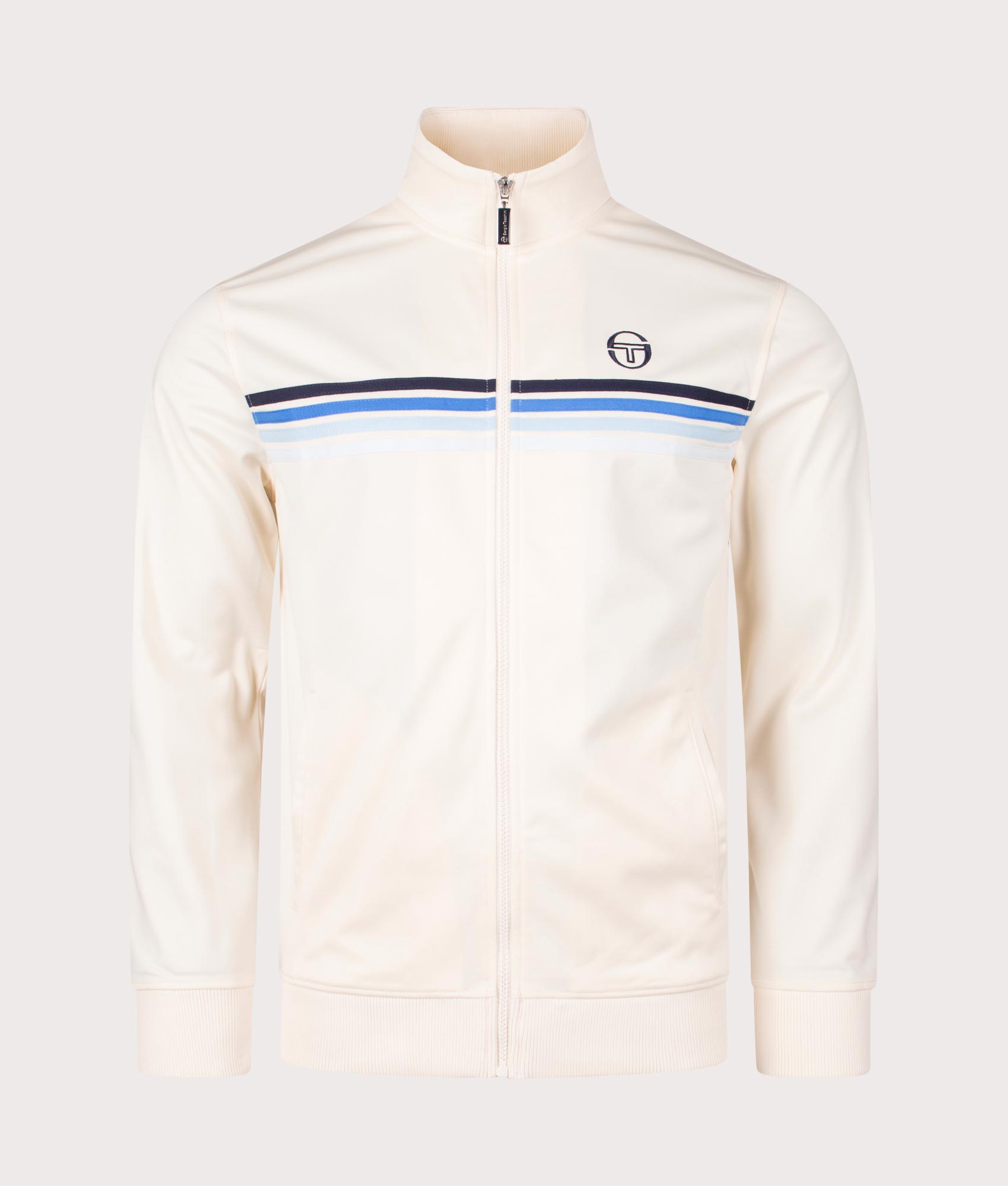 Sergio Tacchini Mens New Varena Track Top - Colour: 198 Pearled Ivory - Size: XXL