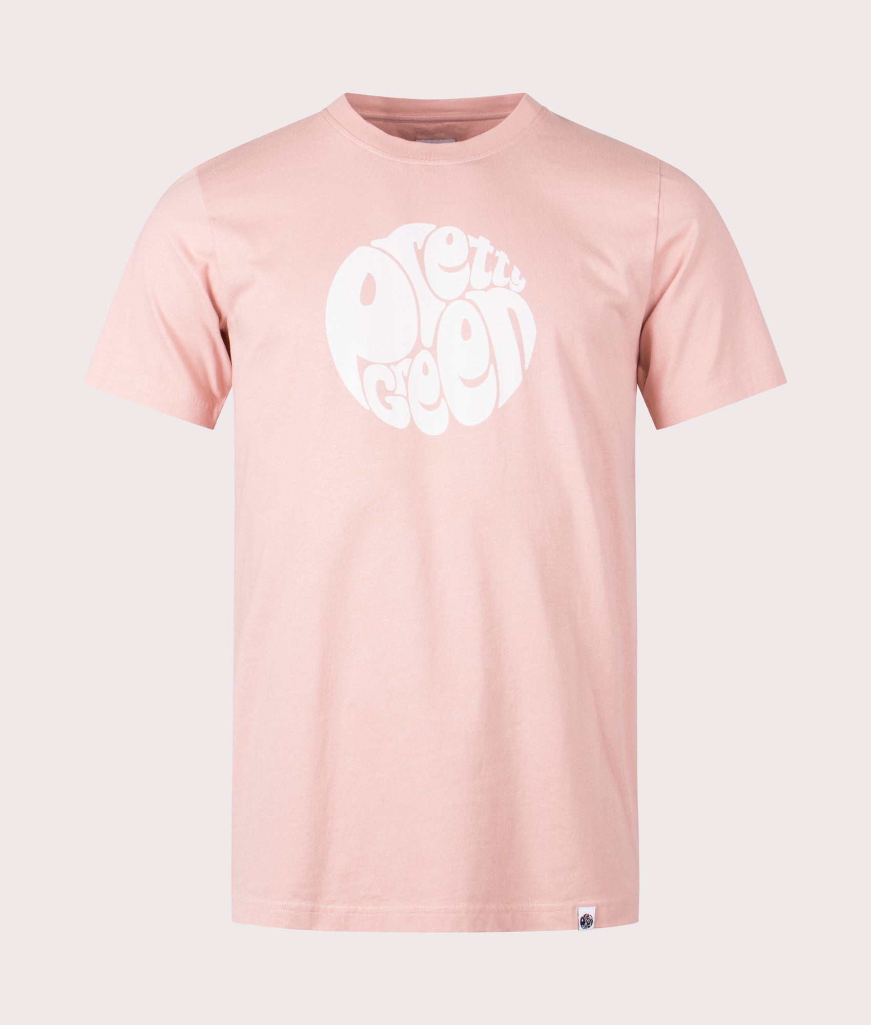 Pretty Green Mens Gillespie Logo T-Shirt - Colour: Light Pink - Size: XXL