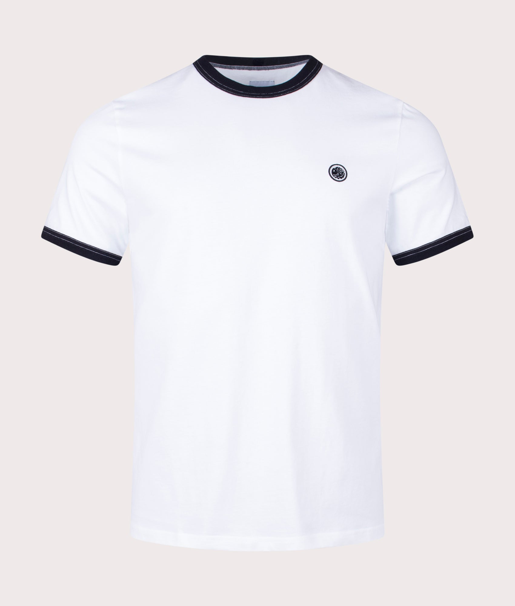 Pretty Green Mens Epsilon Ringer T-Shirt - Colour: White - Size: Medium