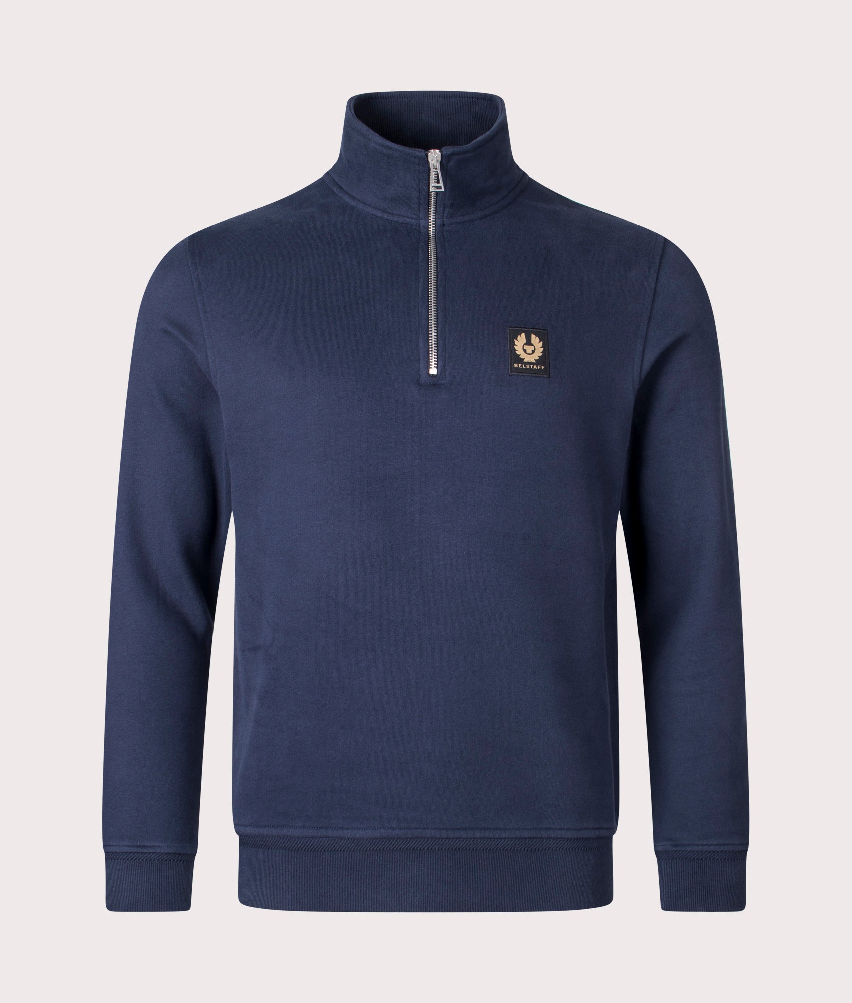 Belstaff Mens Belstaff Quarter Zip Sweatshirt - Colour: Dark Ink - Size: XXL