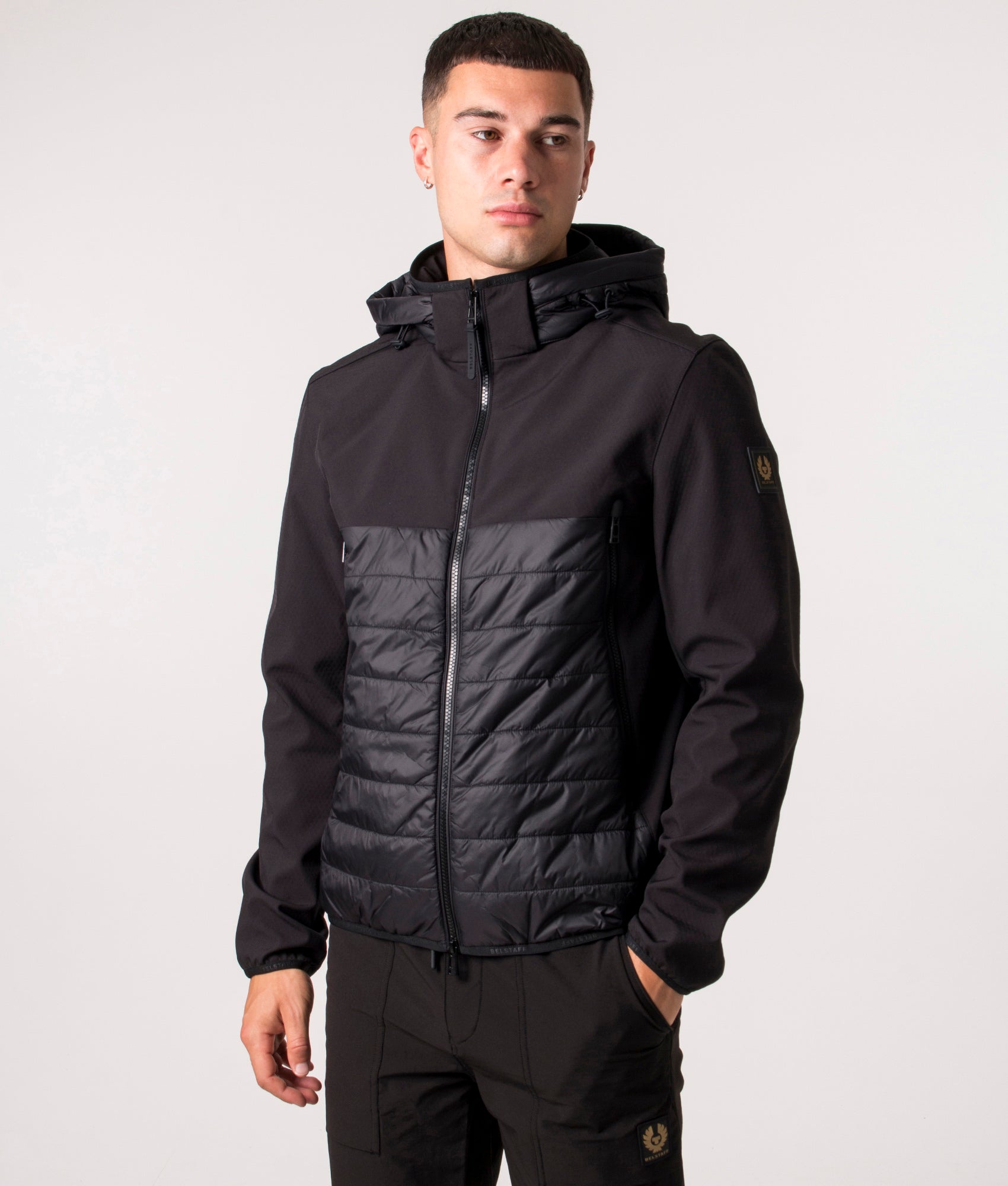 Belstaff Mens Boundary Hybrid Jacket - Colour: Black - Size: 52/XL