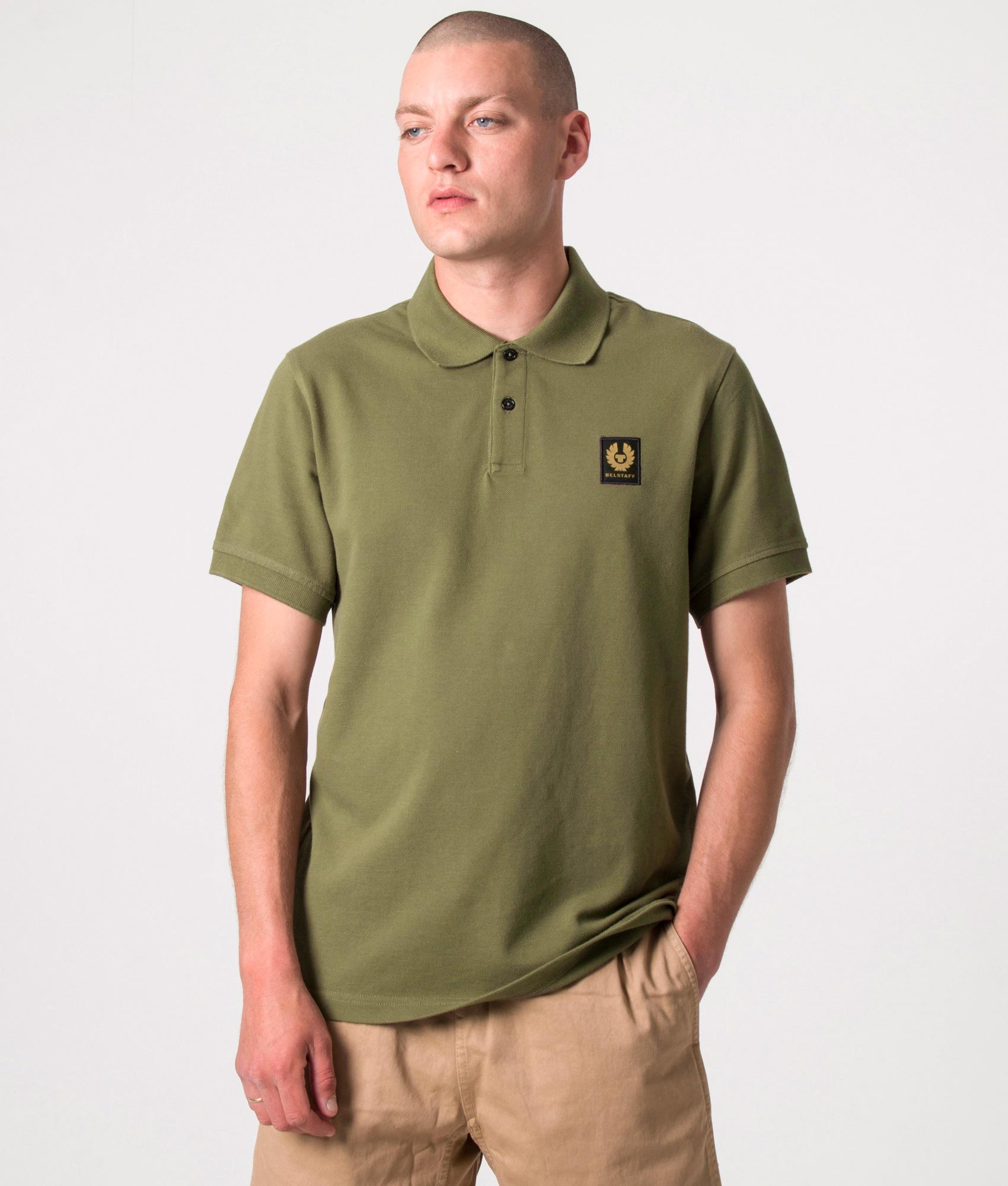 Belstaff Mens Belstaff Polo Shirt - Colour: True Olive - Size: Large