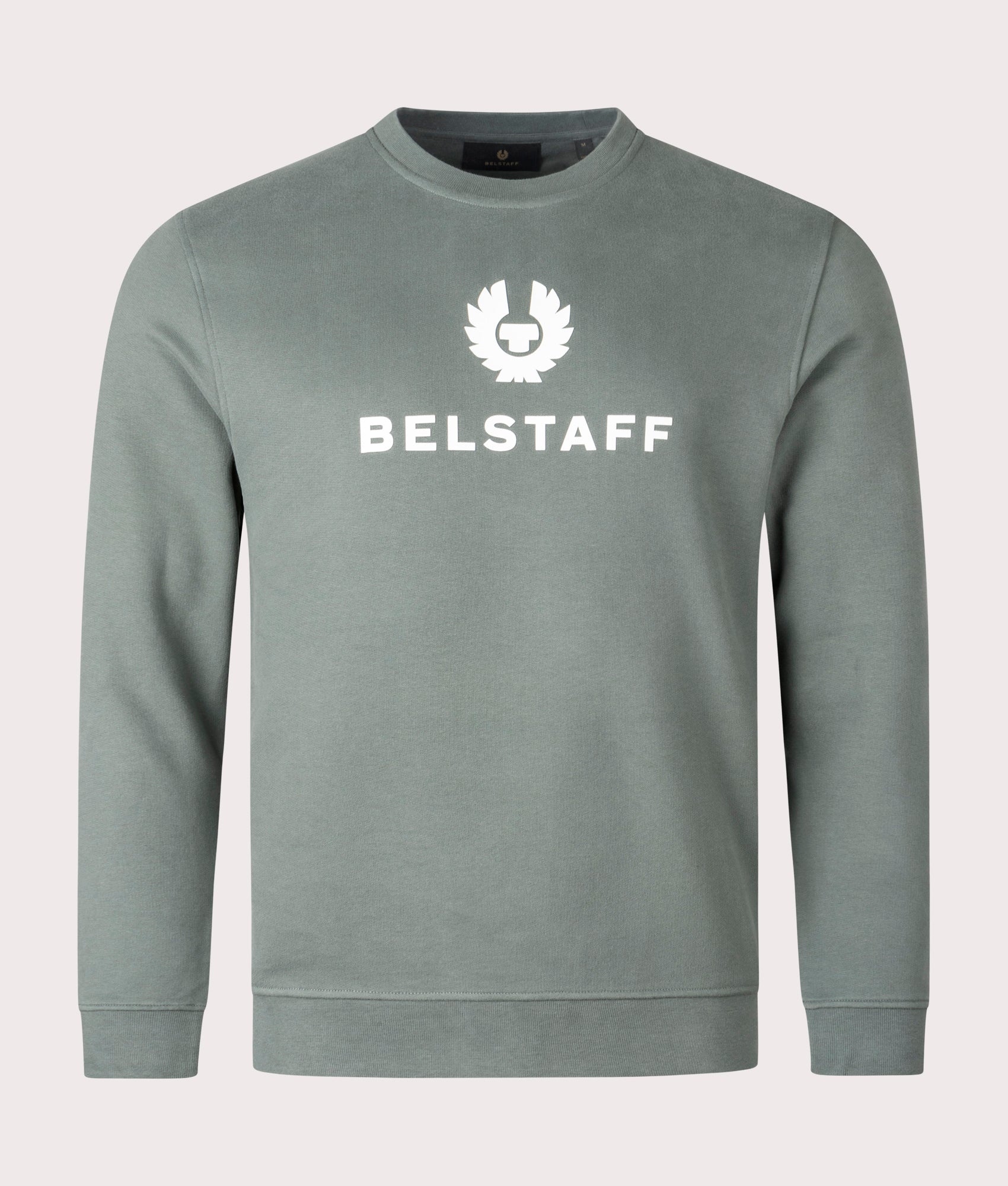 Belstaff Mens Belstaff Signature Crewneck Sweatshirt - Colour: Mineral Green - Size: XXL