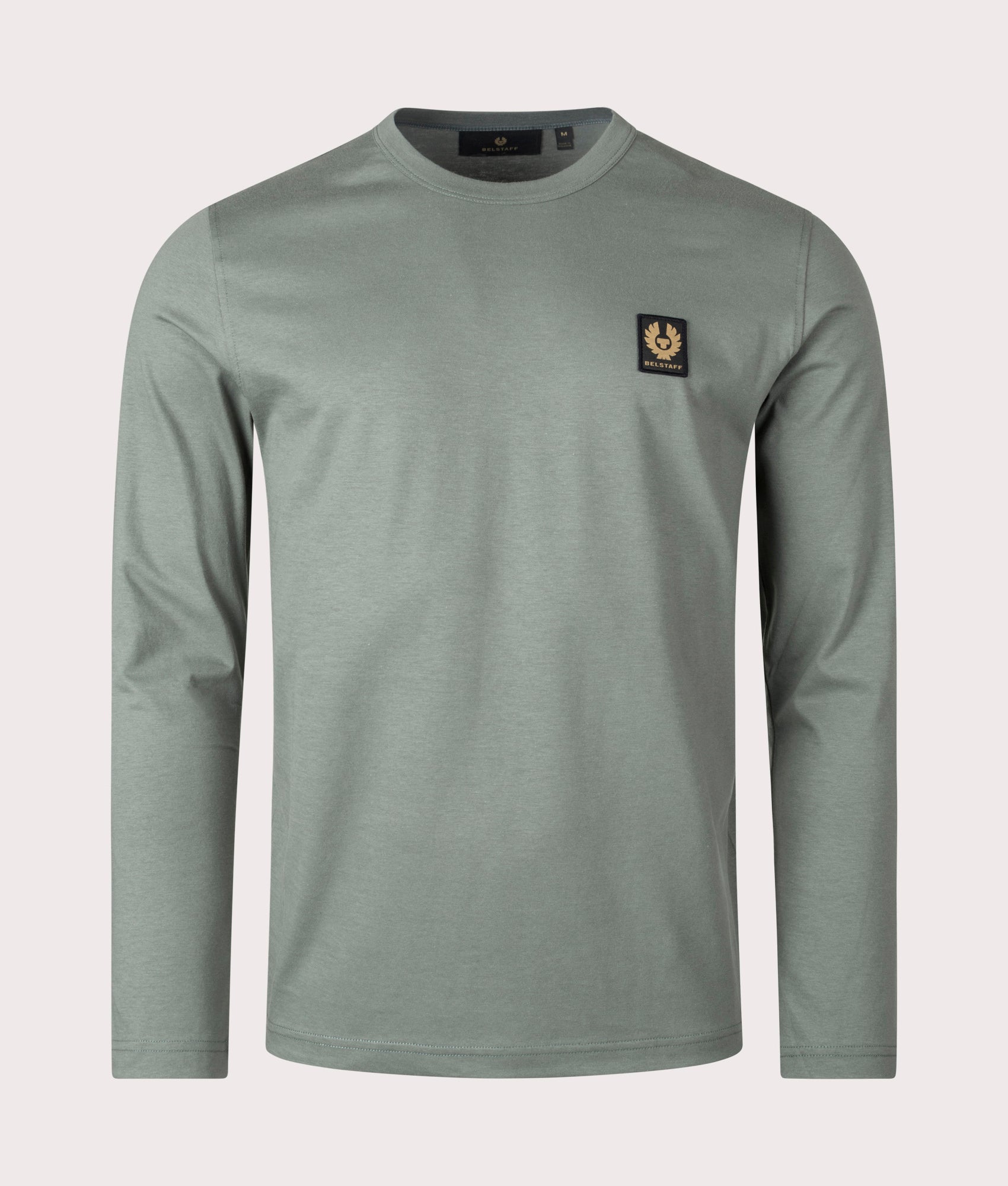 Belstaff Mens Long Sleeved Belstaff T-Shirt - Colour: Mineral Green - Size: Large