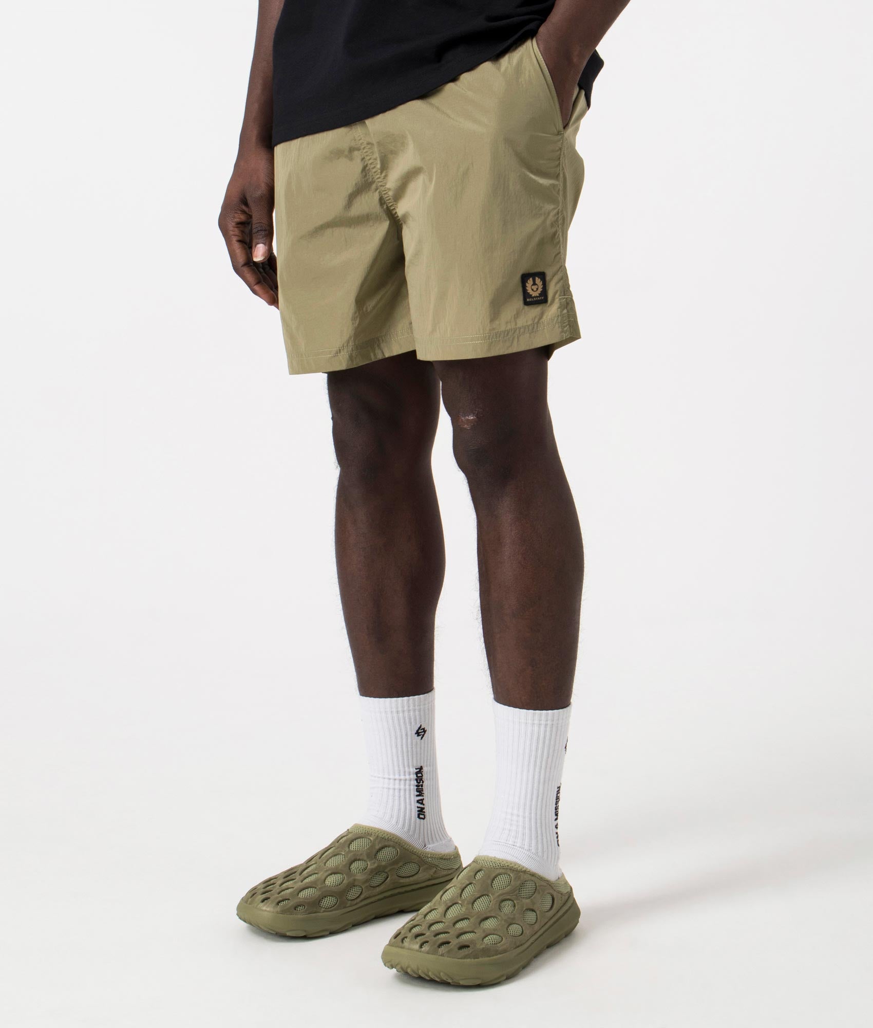 Belstaff Mens Clipper Swim Shorts - Colour: Aloe - Size: XL