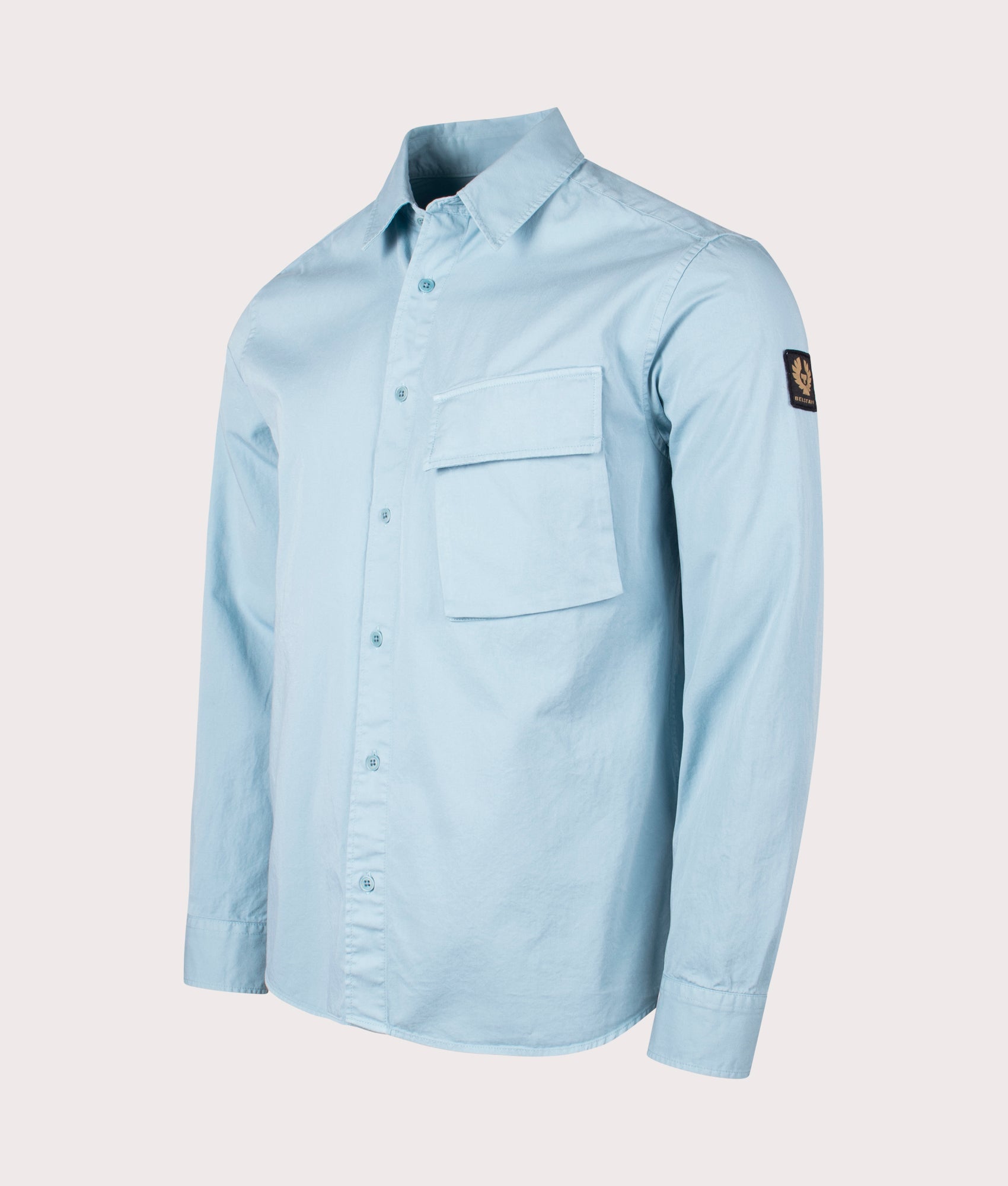 Belstaff Mens Scale Shirt - Colour: Skyline Blue - Size: XXL