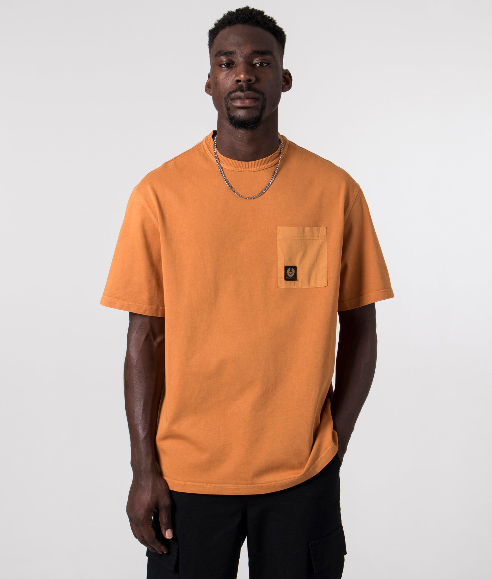 Belstaff Mens Relaxed Fit Clifton T-Shirt - Colour: Golden Oak - Size: Large