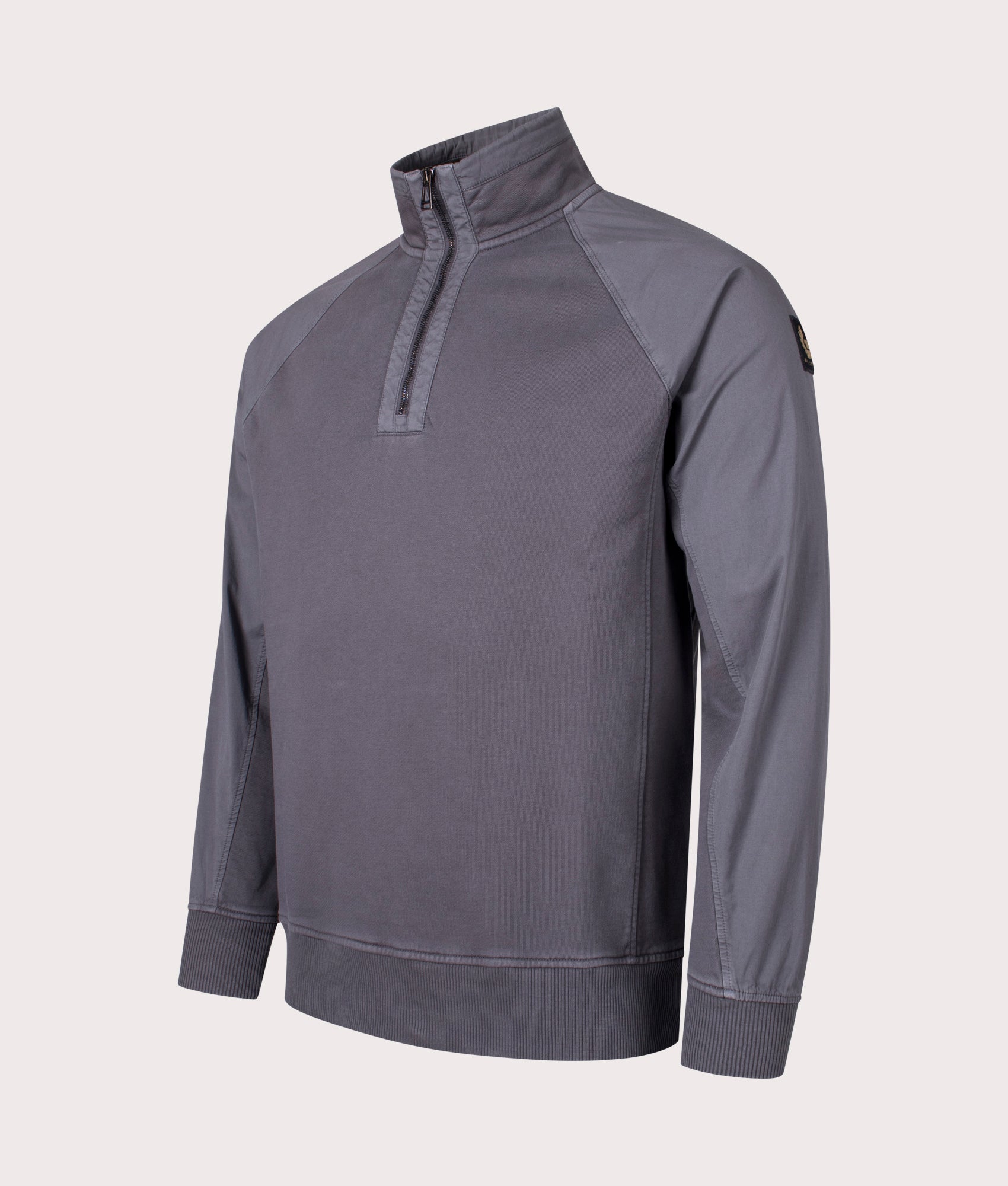 Belstaff Mens Clifton Quarter Zip Sweatshirt - Colour: Slate - Size: XL