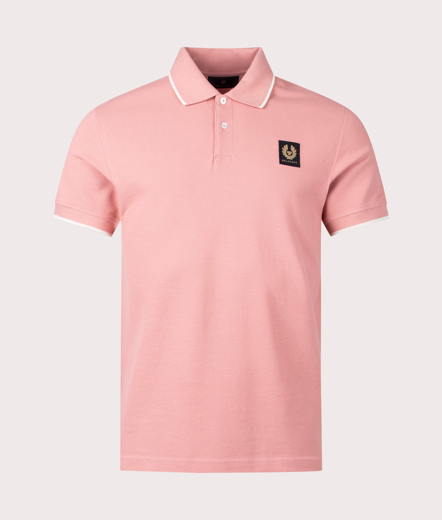 Belstaff Mens Tipped Polo Shirt - Colour: Rust Pink - Size: XL