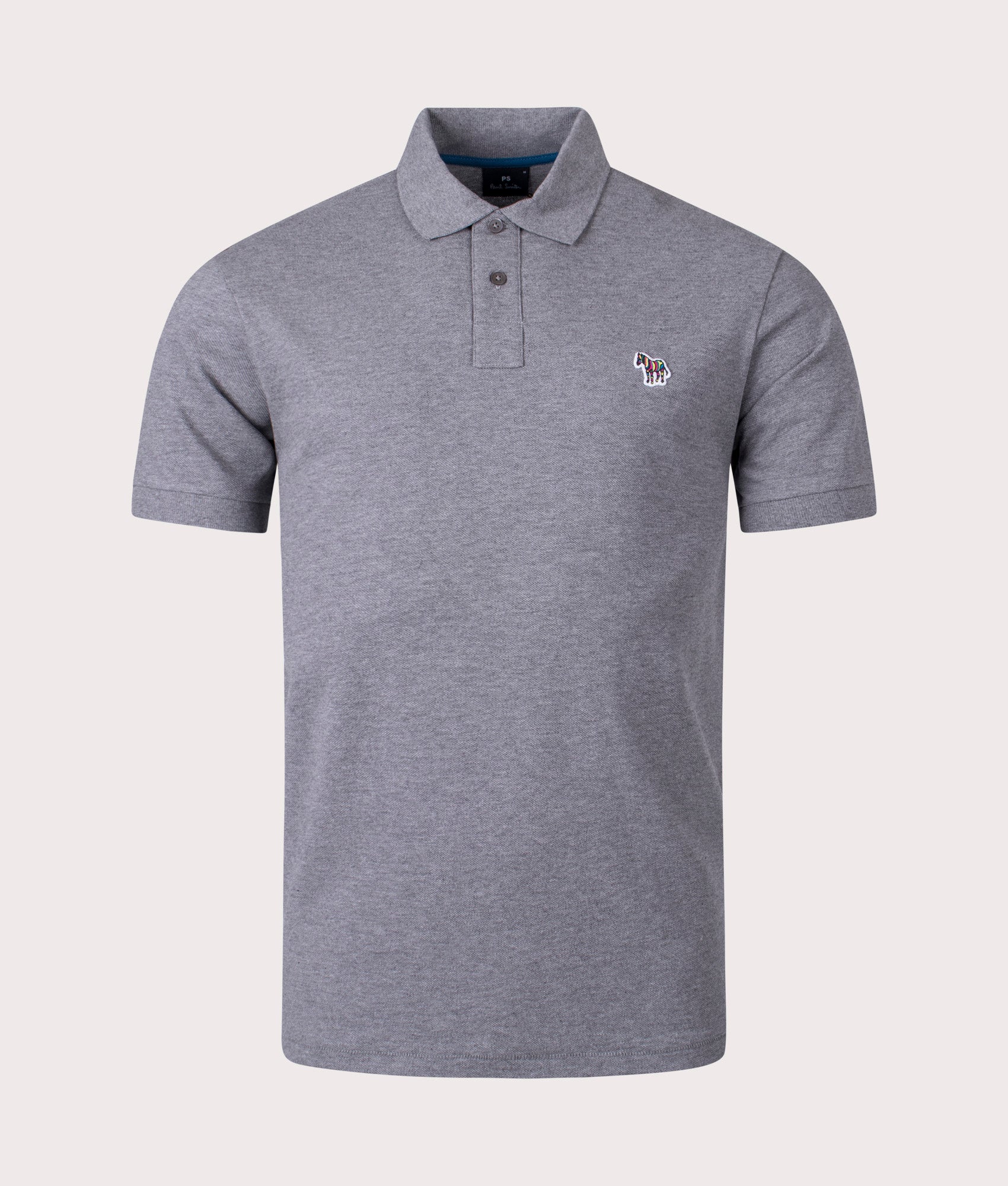 PS Paul Smith Mens Zebra Logo Polo Shirt - Colour: 72 Melange Grey - Size: XL