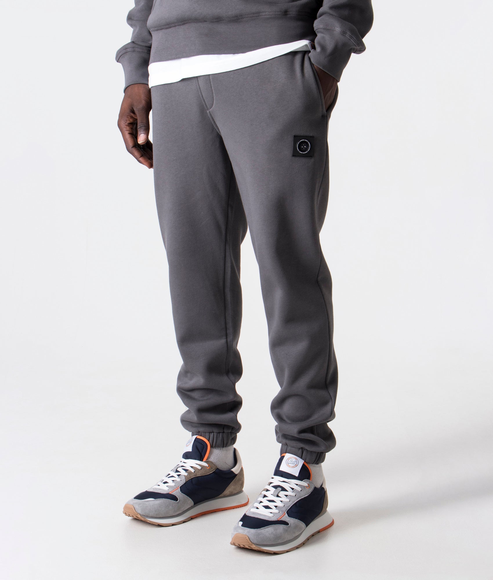 Marshall Artist Mens Relaxed Fit Siren Joggers - Colour: 066 Gull Grey - Size: Large