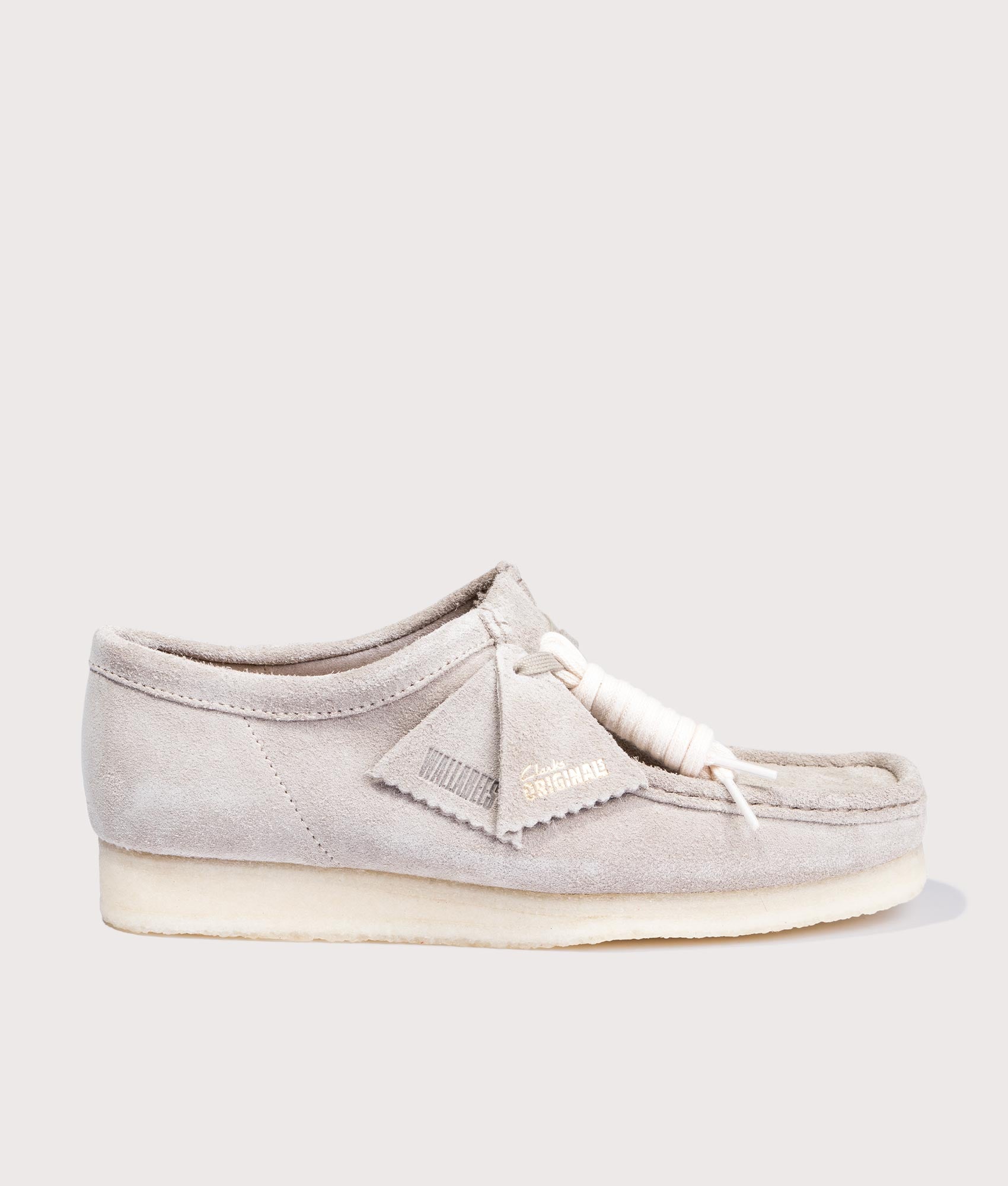 Clarks Originals Mens Wallabee Suede - Colour: Pale Grey Sde - Size: 10