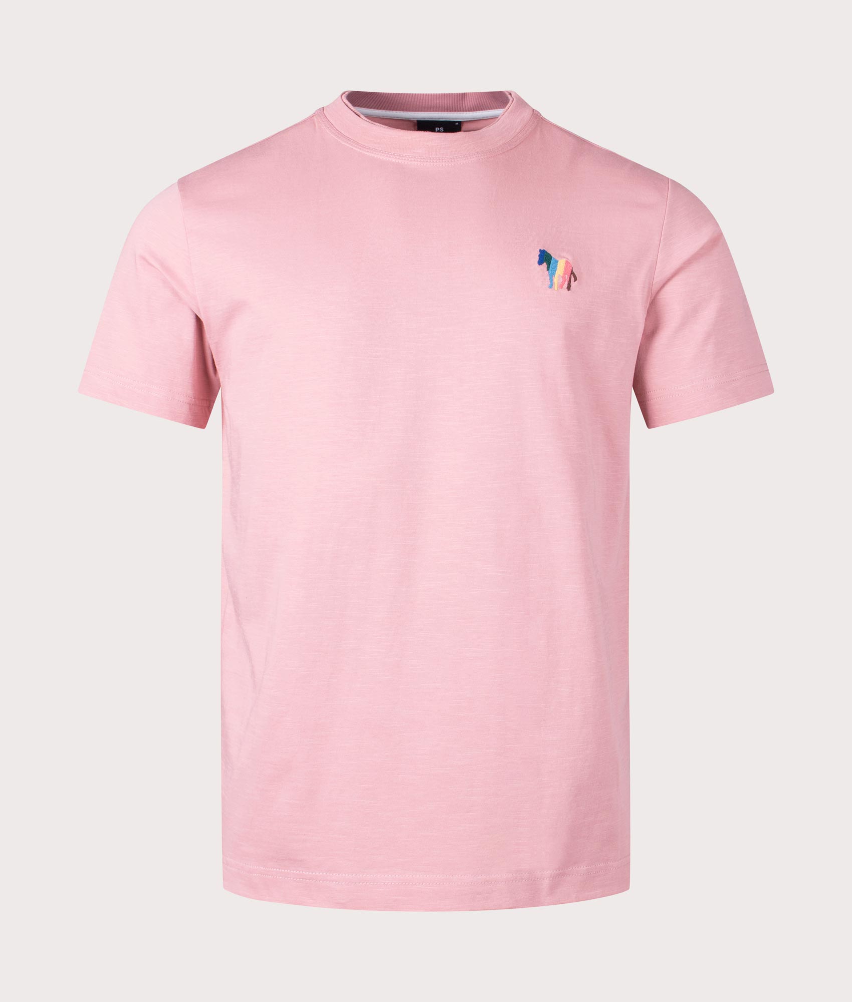 PS Paul Smith Mens Broad Zebra T-Shirt - Colour: 21 Powder Pink - Size: XXL