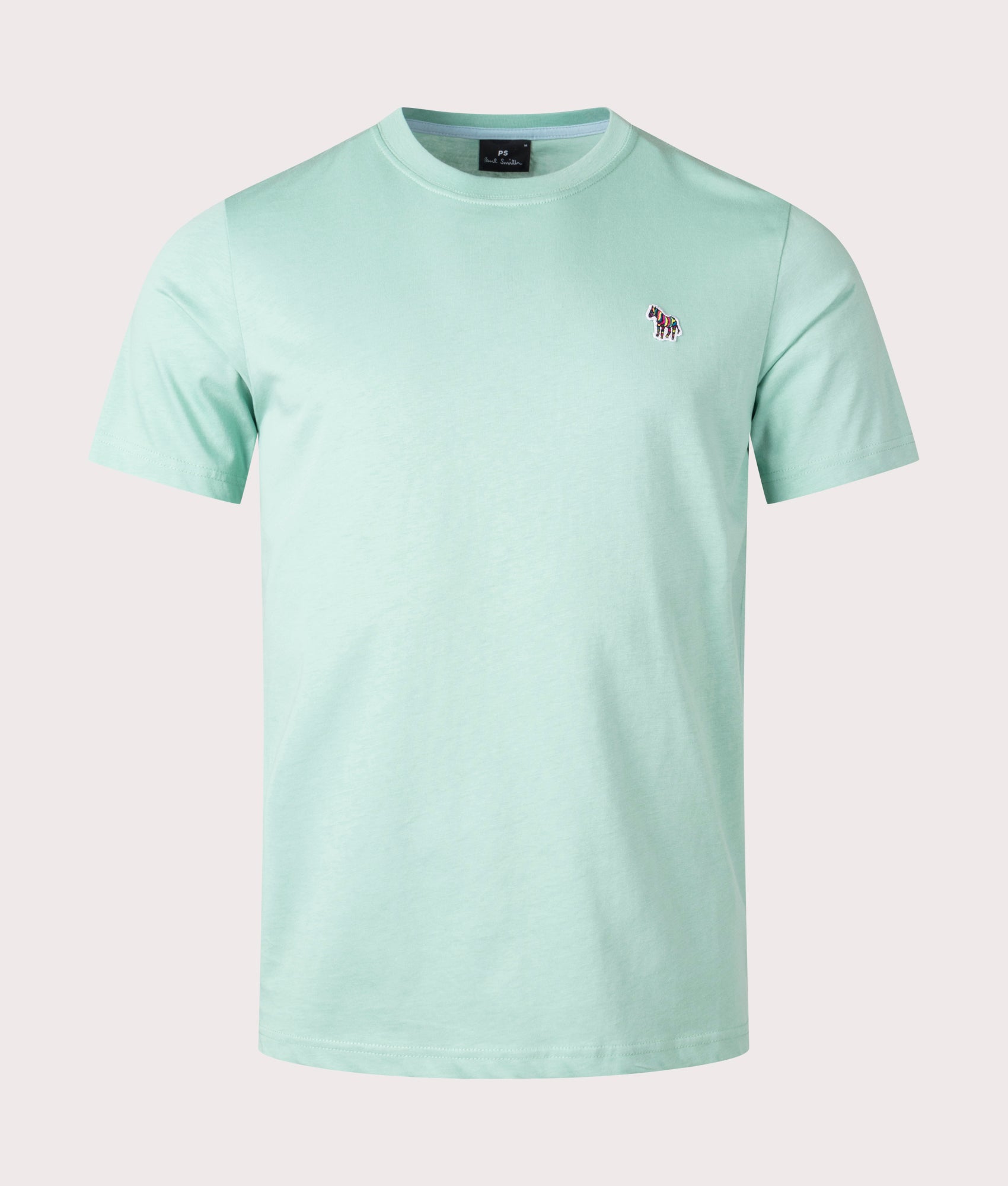 PS Paul Smith Mens Zebra Badge T-Shirt - Colour: 30B Pastel Green - Size: Medium