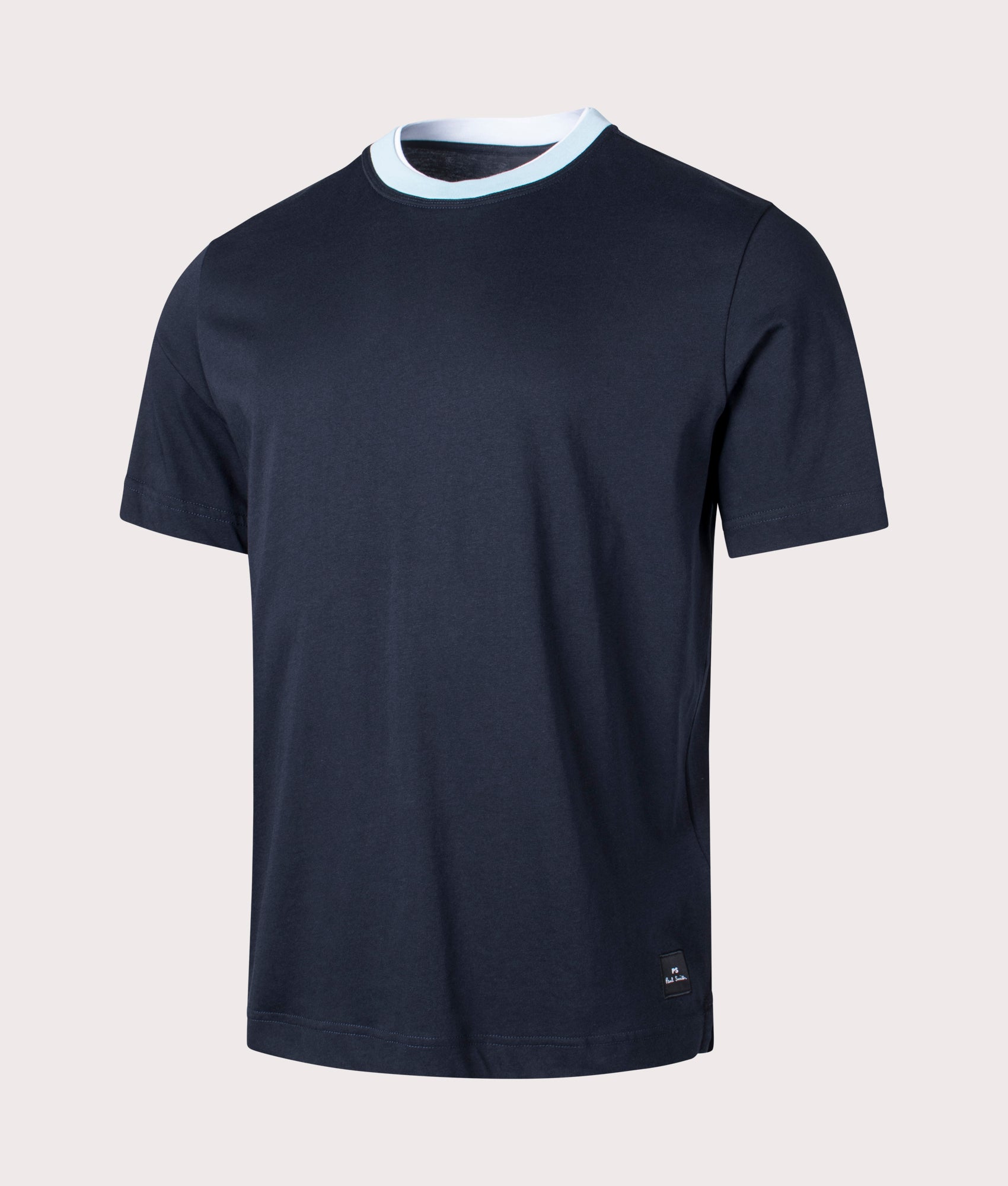 PS Paul Smith Mens Contrast Crew Neck T-Shirt - Colour: 49 Very Dark Navy - Size: Medium