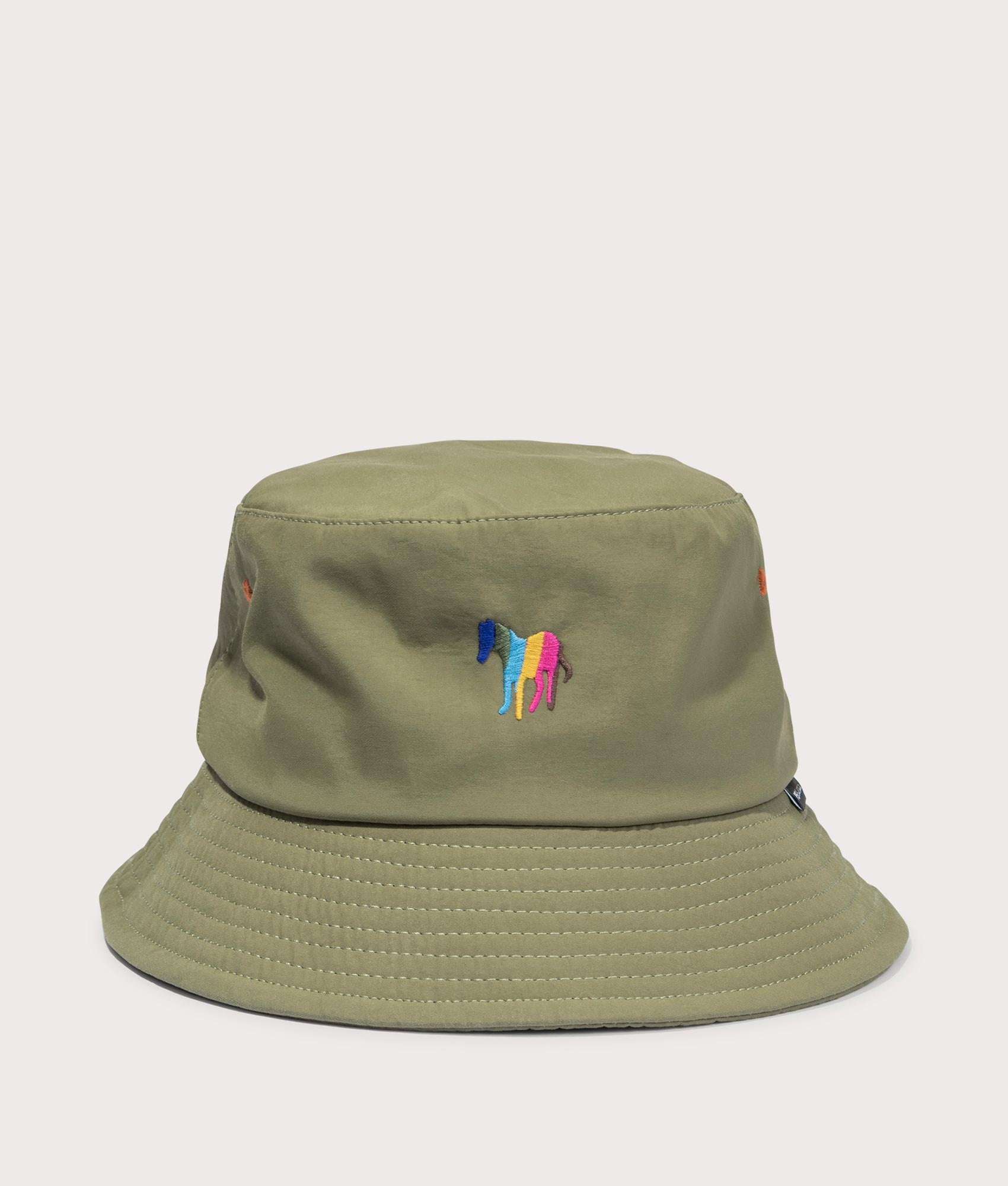 PS Paul Smith Mens Broad Zebra Hat Bucket - Colour: 38 Bottle Green - Size: Medium