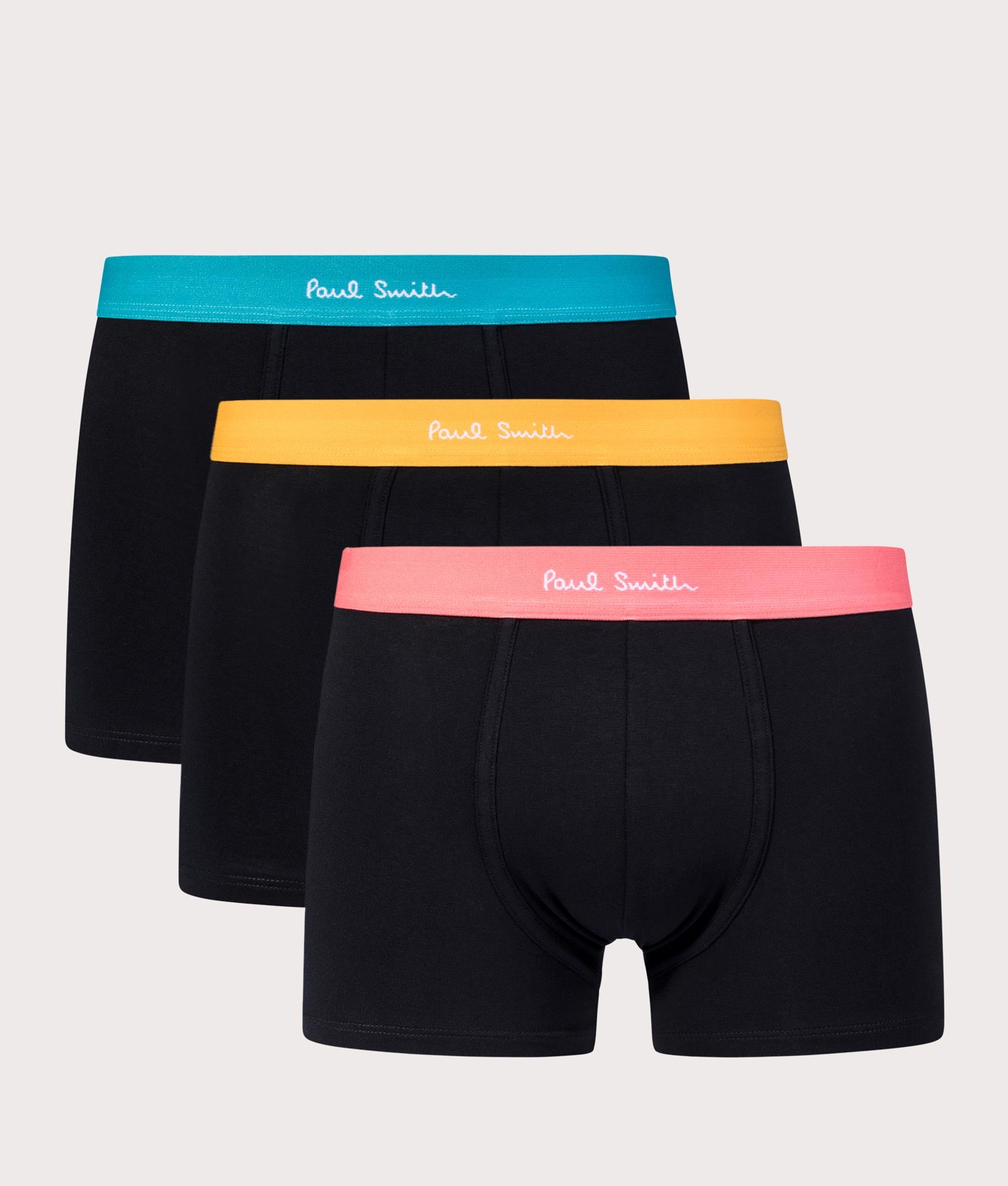 PS Paul Smith Mens 3 Pack Art Band Trunks - Colour: 79 Black - Size: Large
