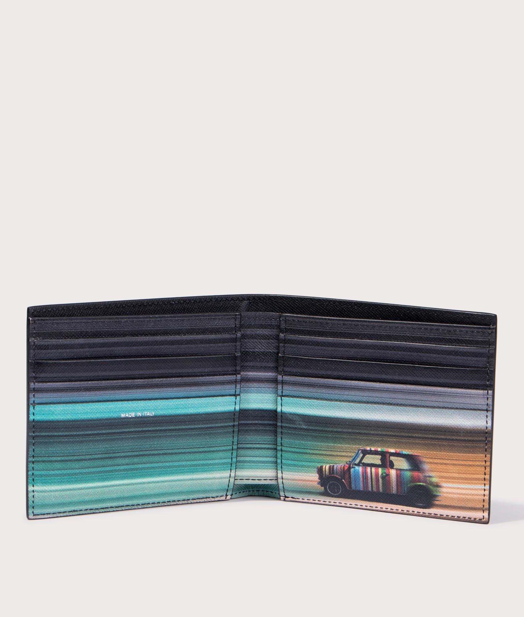 PS Paul Smith Mens Mini Stripe Billfold Wallet - Colour: 79 Black - Size: One Size