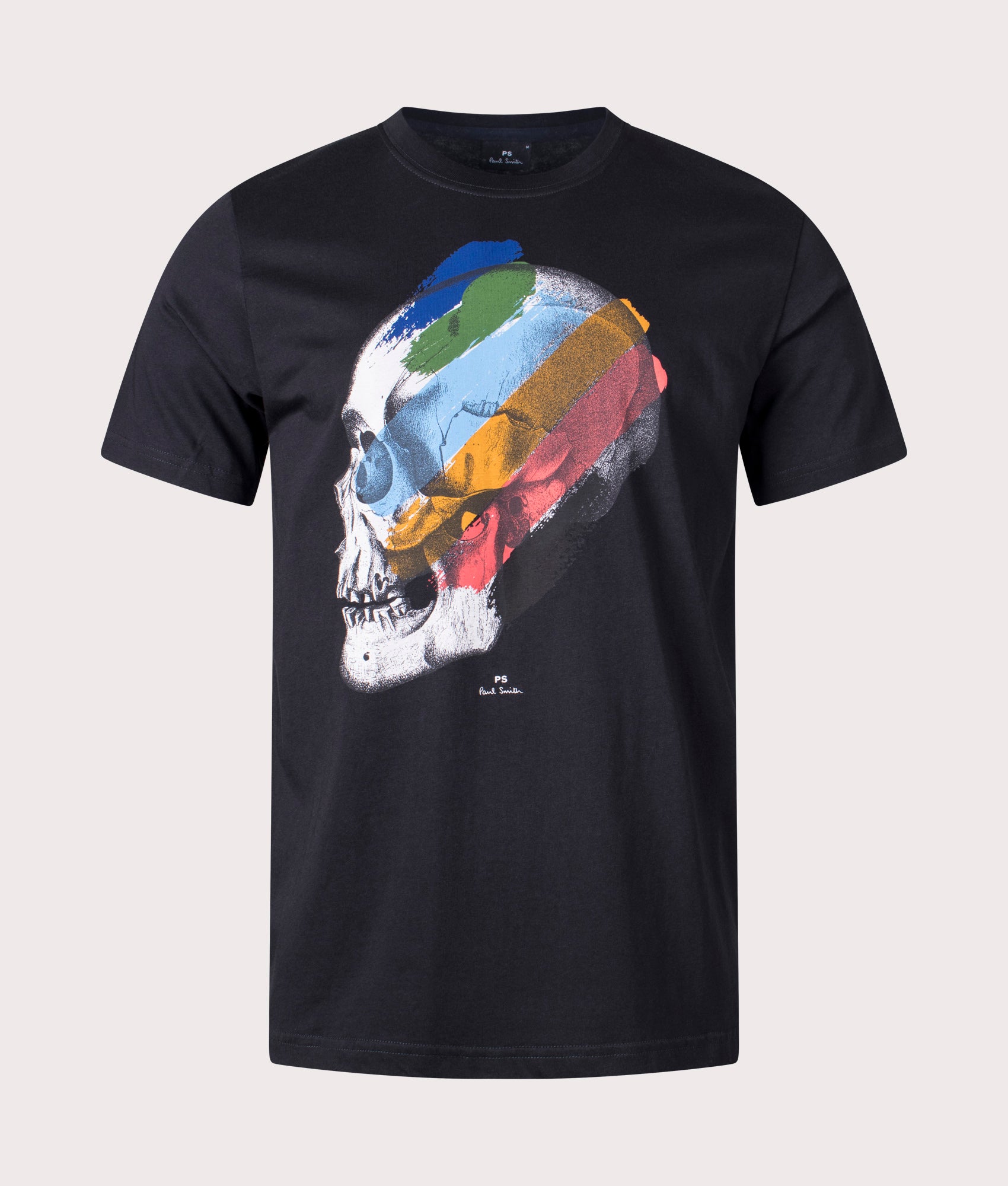 PS Paul Smith Mens Skull Stripe T-Shirt - Colour: 79 Black - Size: XXL