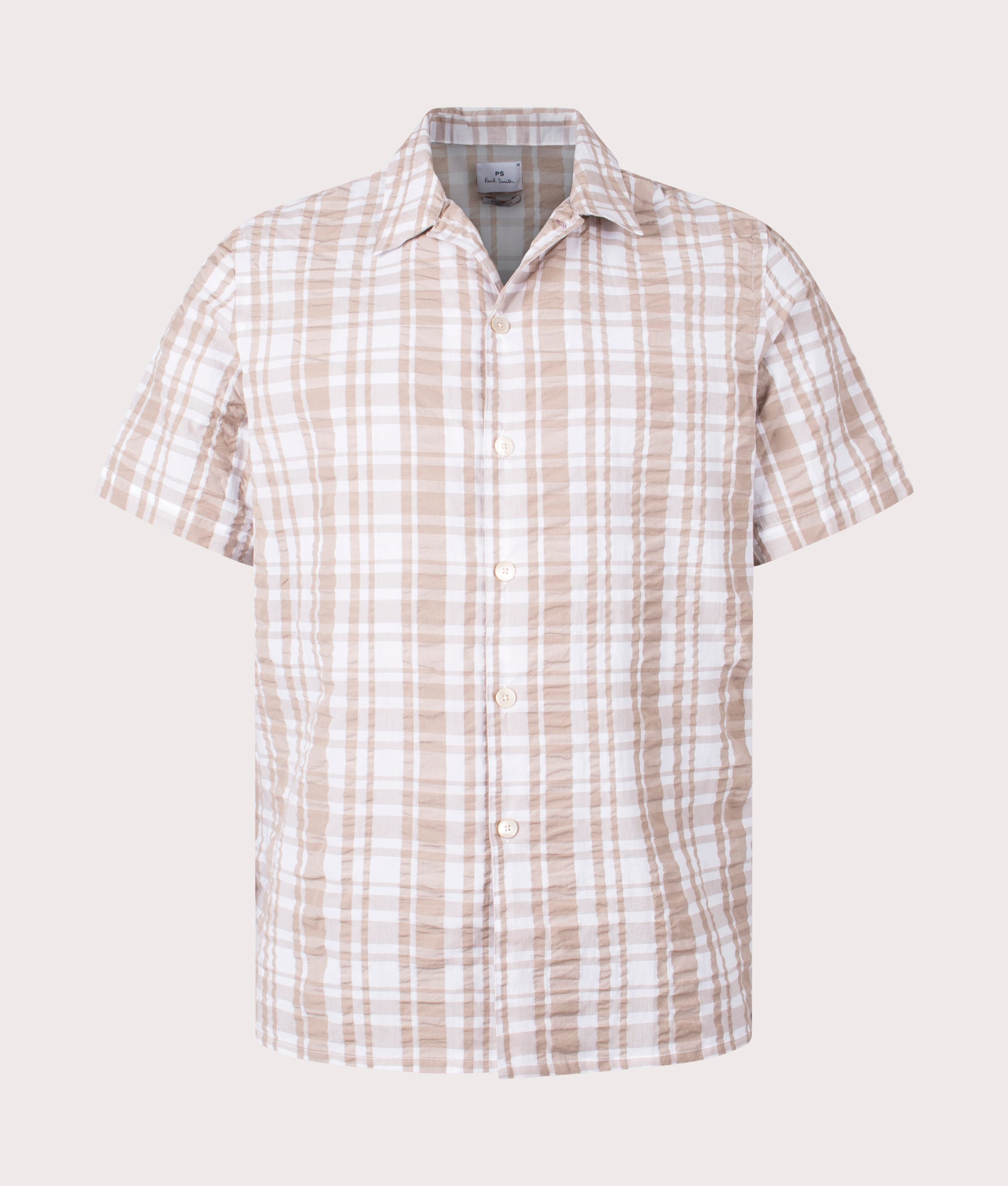 PS Paul Smith Mens Casual Fit Pattern Shirt - Colour: 02 Off White - Size: XXL