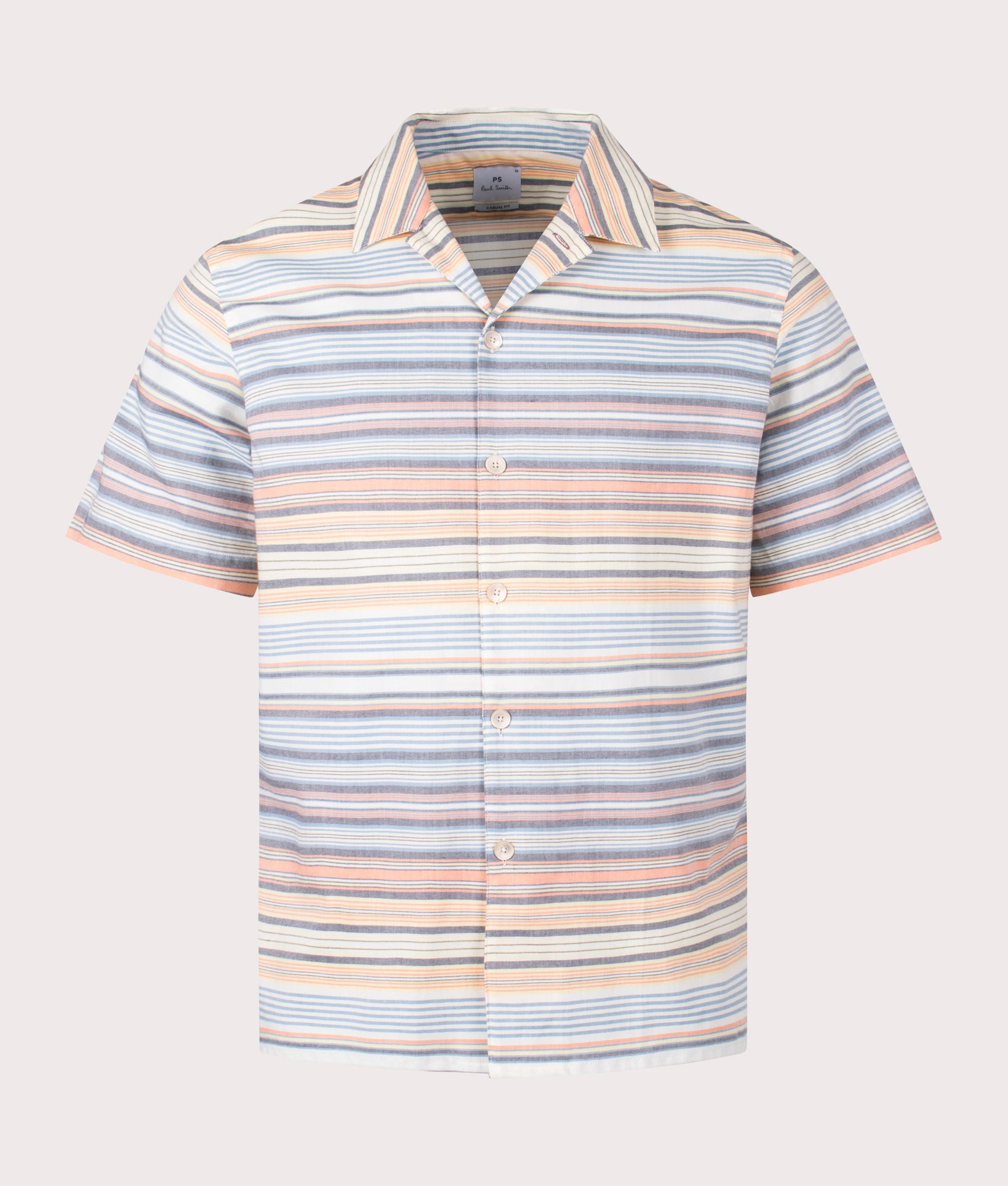 PS Paul Smith Mens Casual Fit Stripe Shirt - Colour: 92 Multi Coloured - Size: Medium