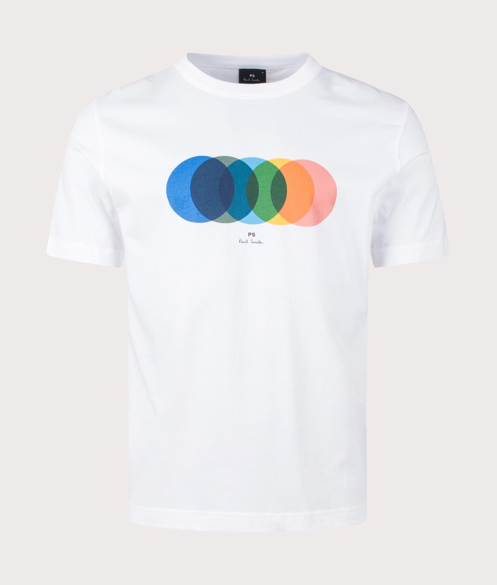 PS Paul Smith Mens Circles T-Shirt - Colour: 02 Off White - Size: Medium