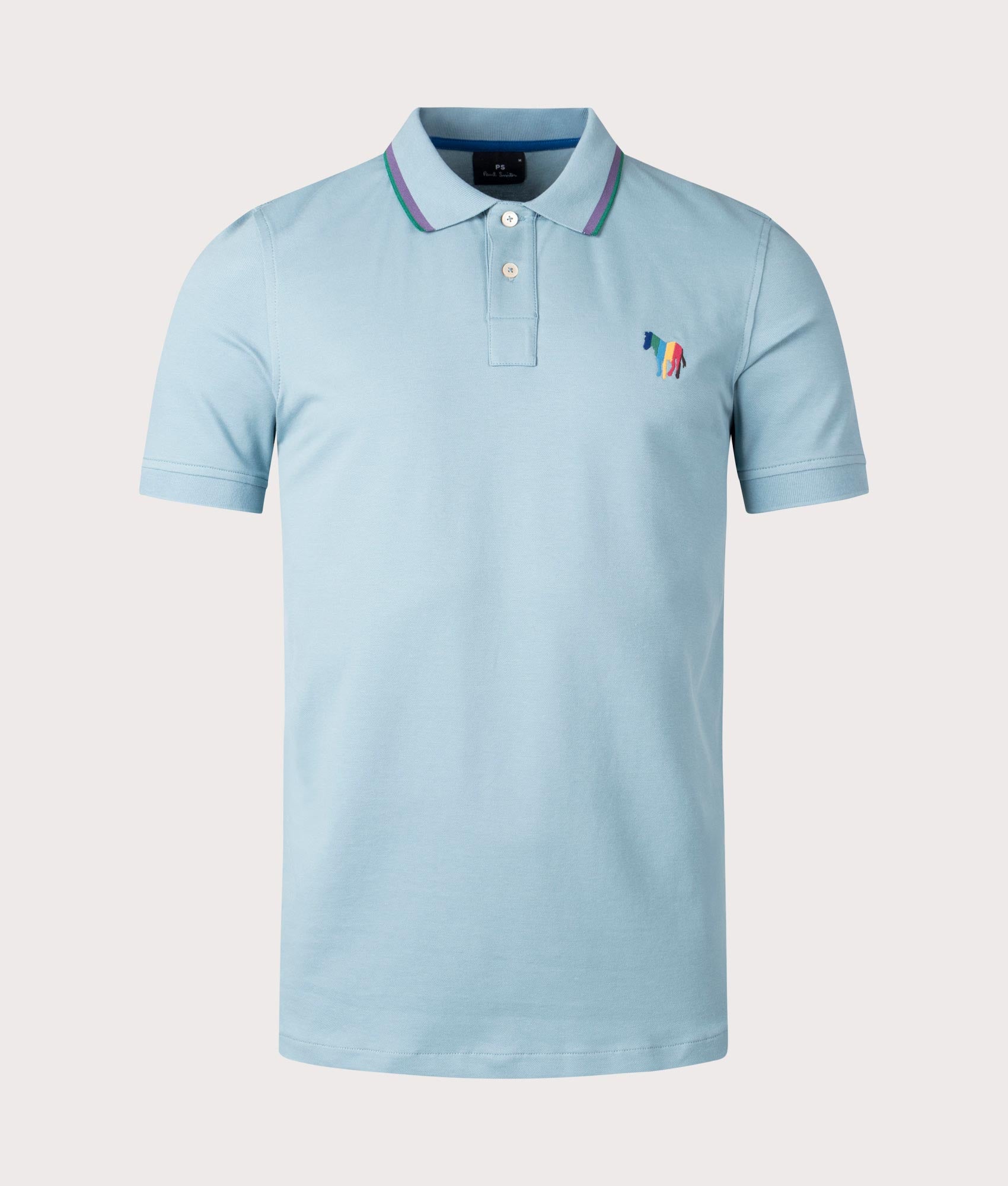 PS Paul Smith Mens Zebra Emblem Polo Shirt - Colour: 41A Cobalt Blue - Size: Medium