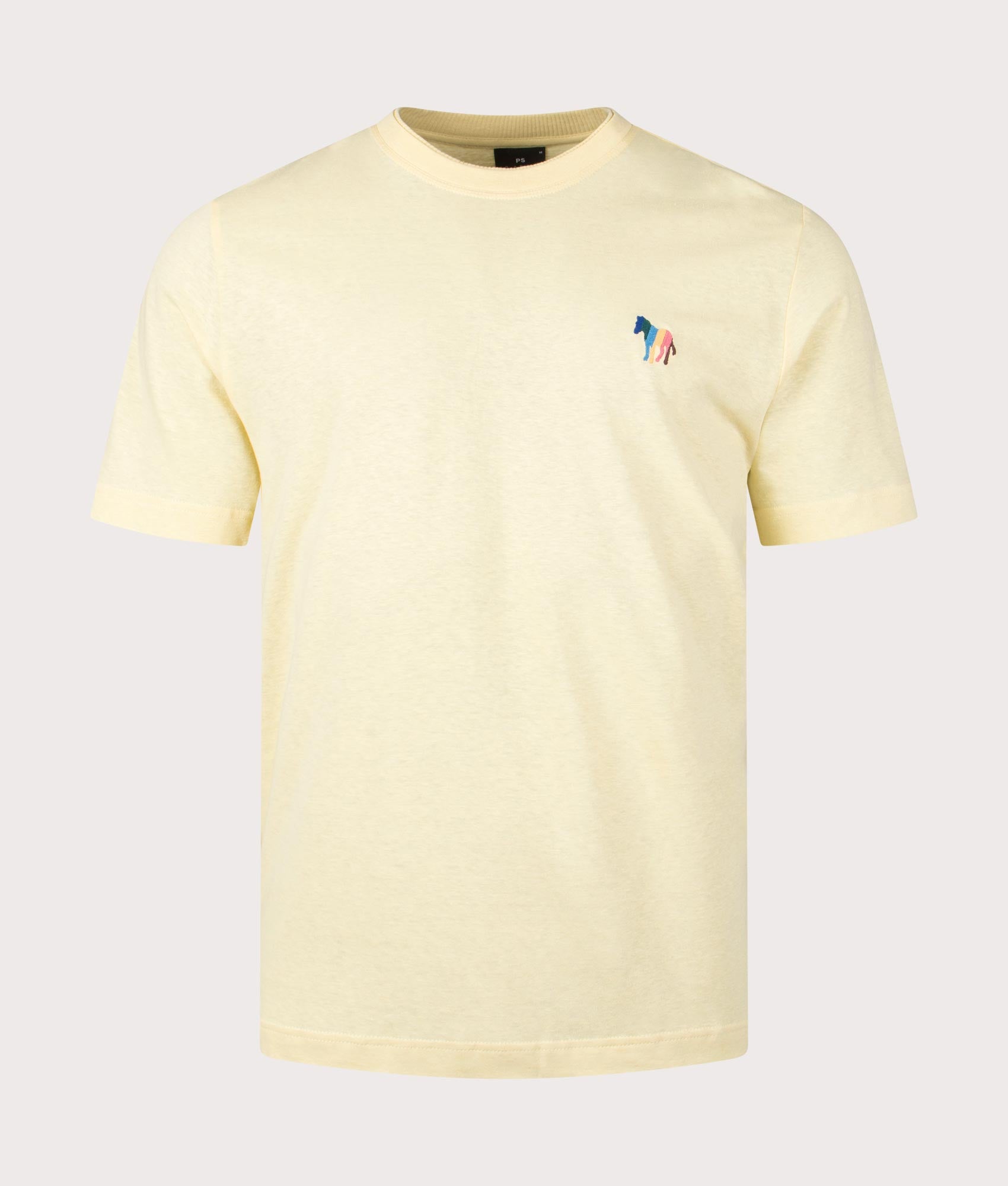 PS Paul Smith Mens Broad Zebra T-Shirt - Colour: 11 Lemon Yellow - Size: Large