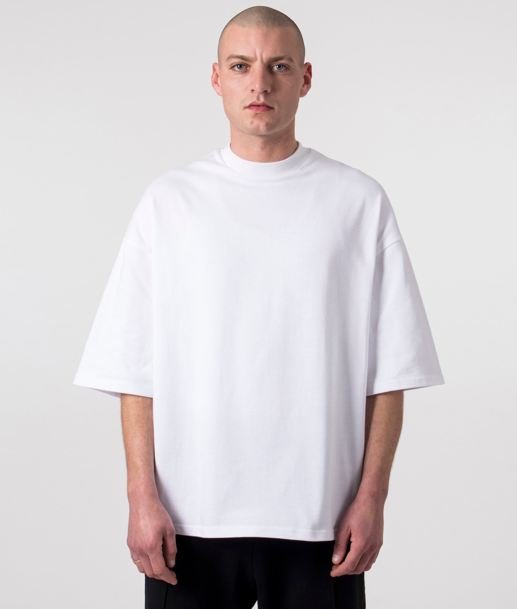 FLORENCE BLACK Mens Oversized Heavy T-Shirt V3 - Colour: White - Size: Large