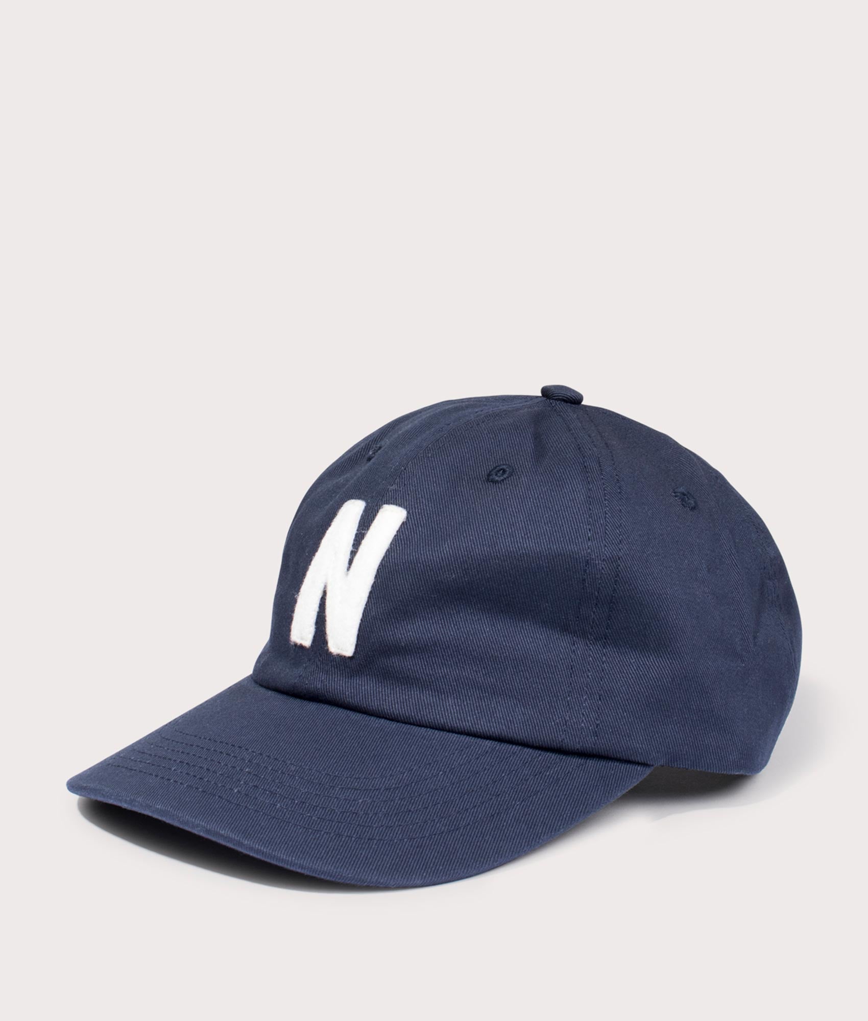 Norse Projects Mens Felt N Twill Sports Cap - Colour: 7004 Dark Navy - Size: One Size