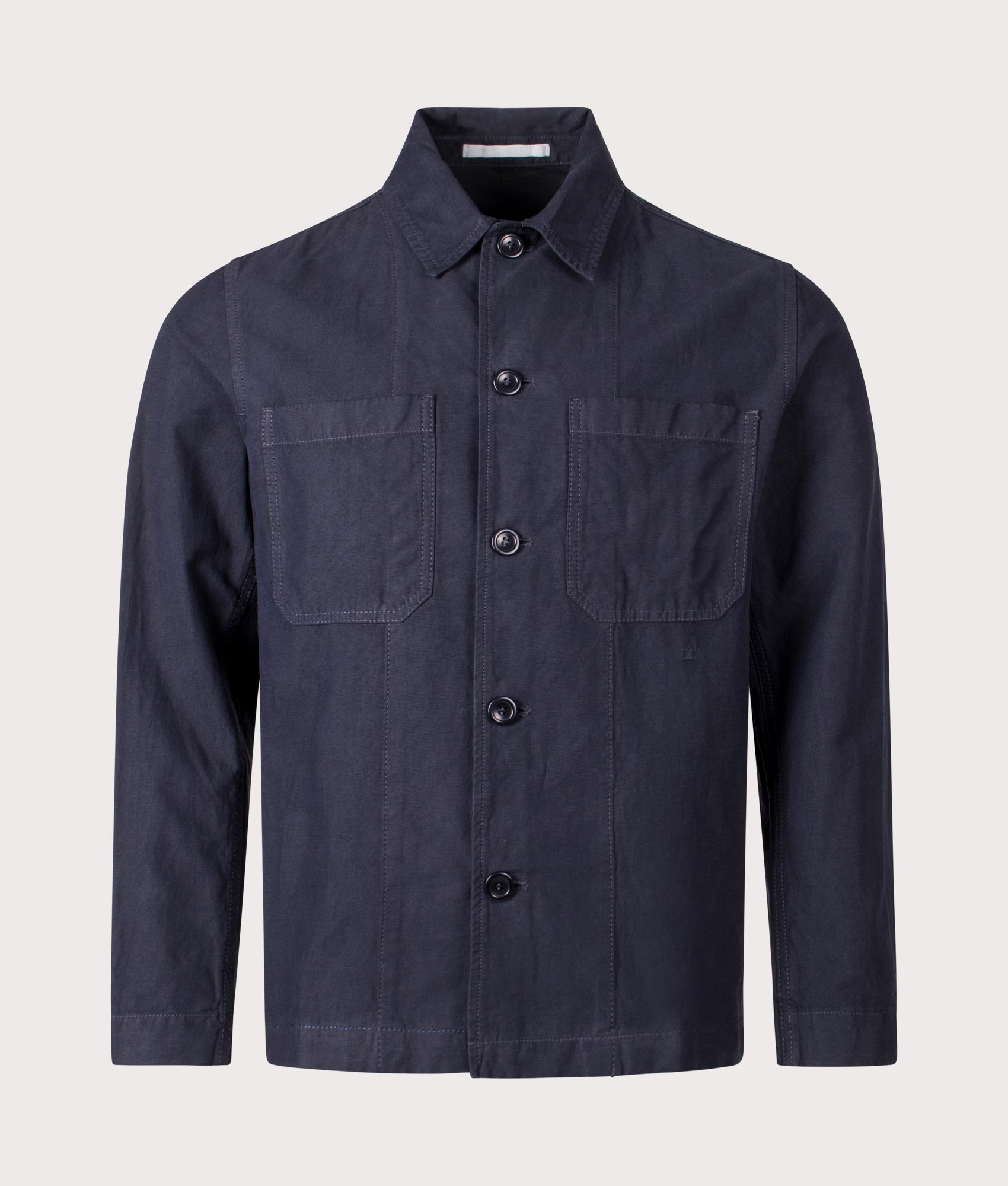Norse Projects Mens Tyge Cotton Linen Overshirt - Colour: 7004 Dark Navy - Size: Large
