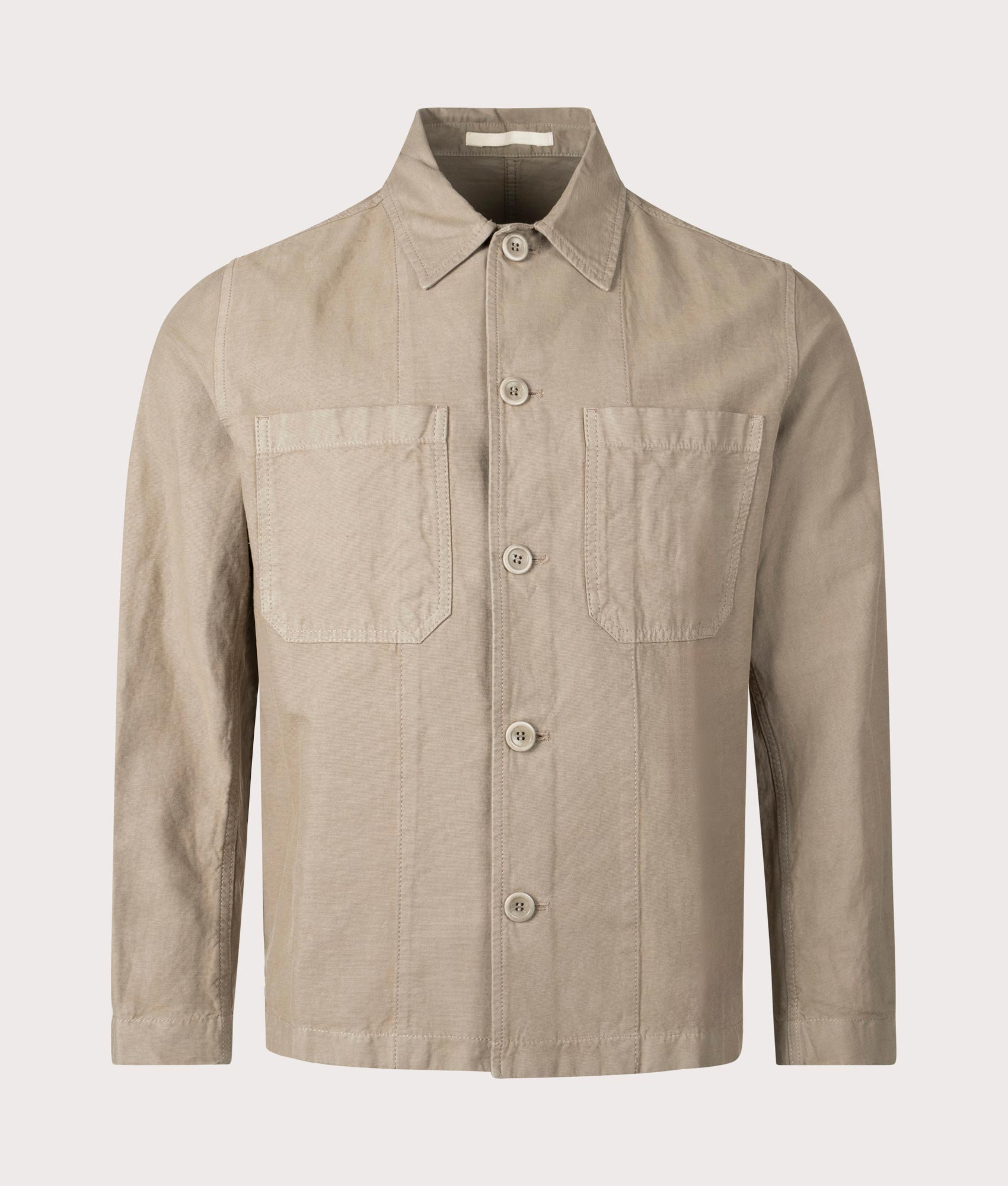 Norse Projects Mens Tyge Cotton Linen Overshirt - Colour: 2053 Clay - Size: Medium